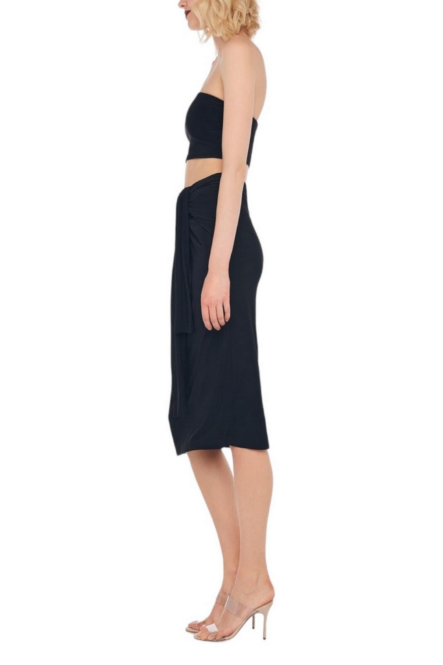 Abito donna in jersey all in one nero