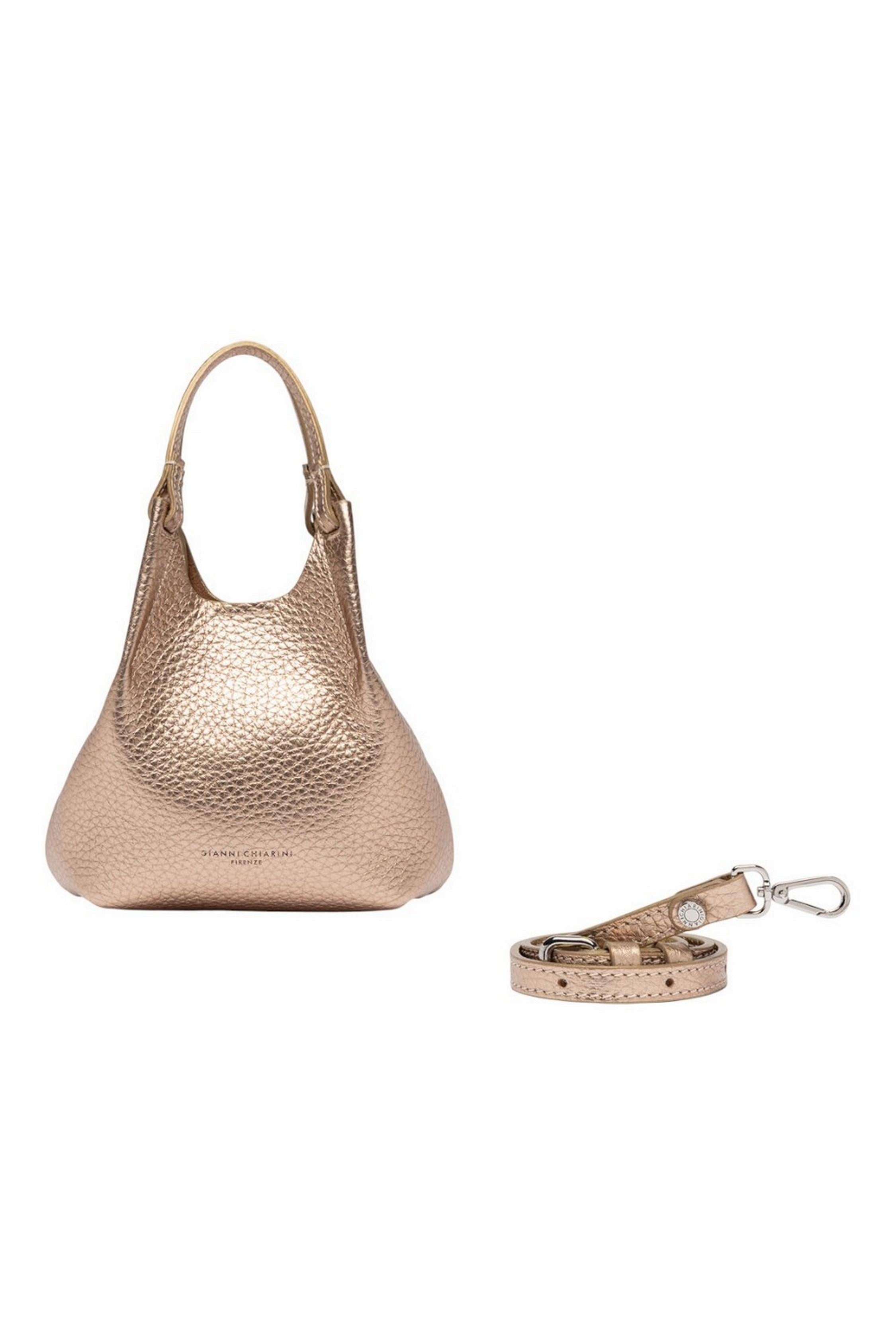borsa donna dua piccola in pelle oro