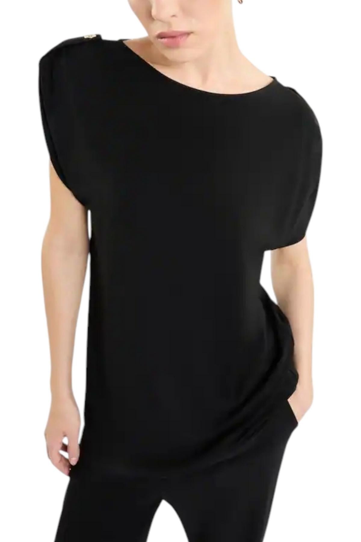 Blusa donna in Jersey nero
