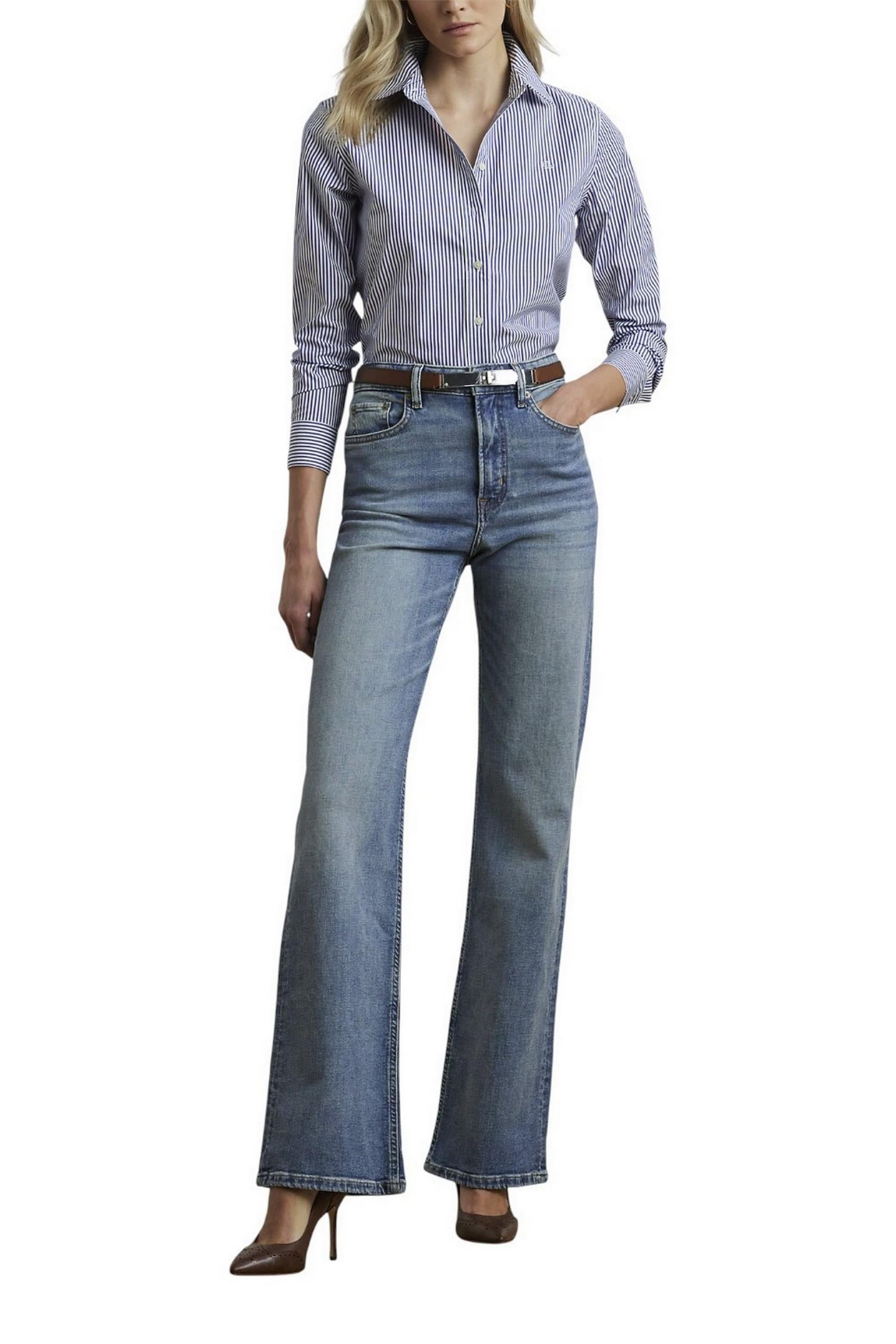 CAMICIA donna A RIGHE bianco e blu