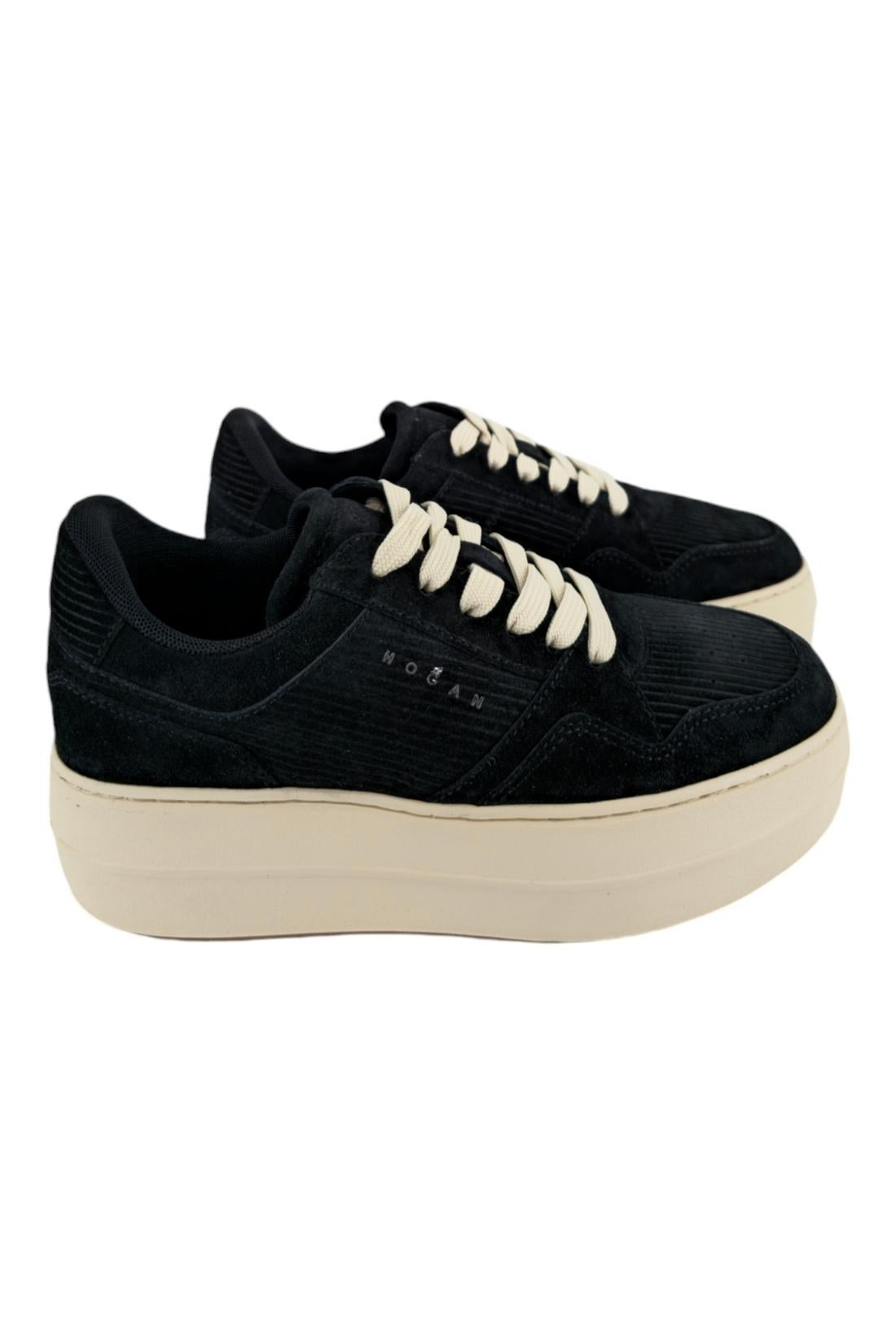 sneaker donna doppia cassetta nera