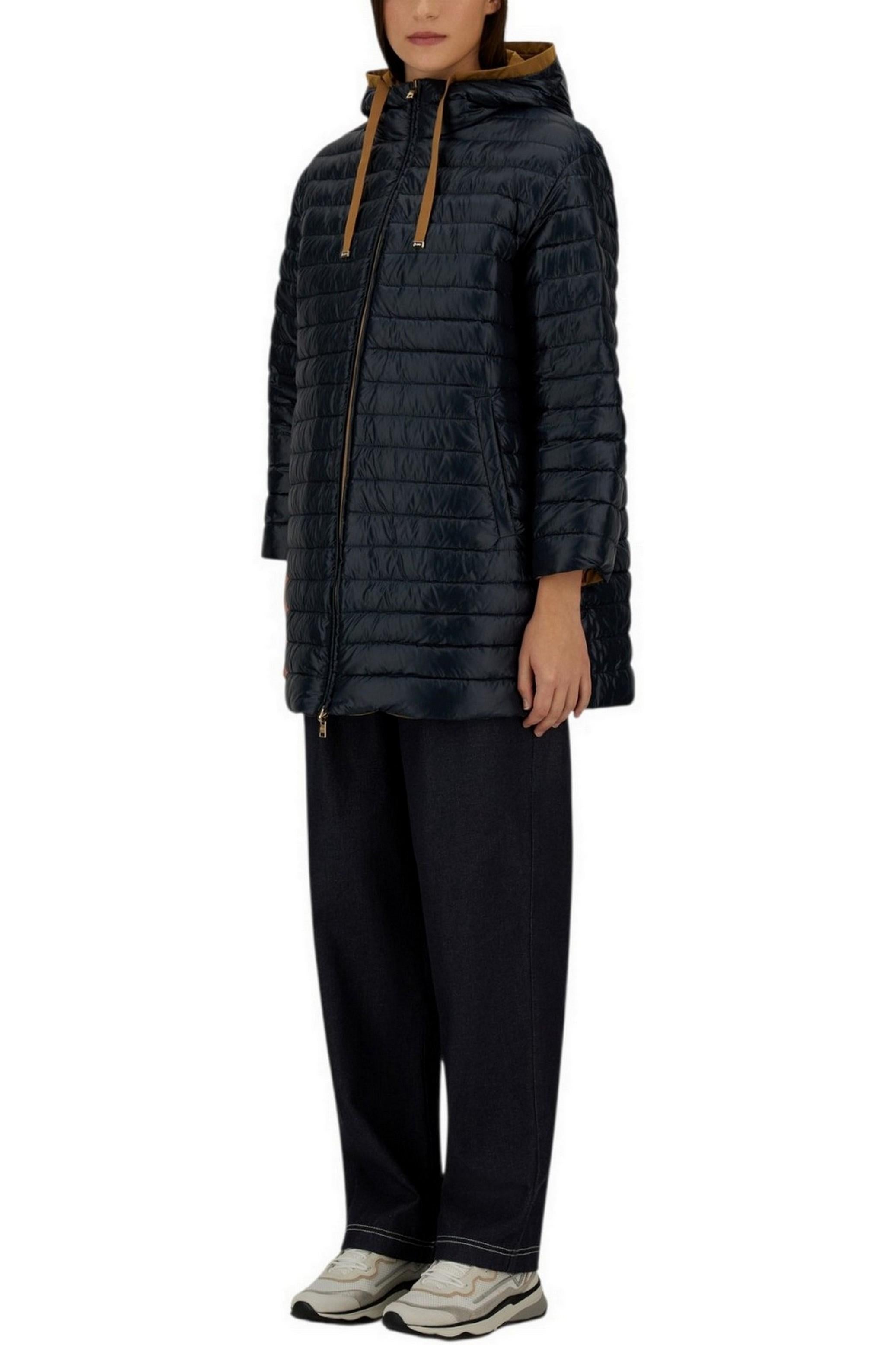 parka donna reversibile beige e blu