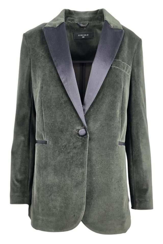 giacca donna smoking in velluto liscio militare