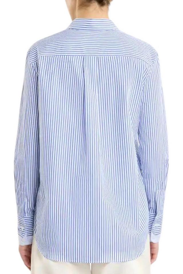 Camicia donna a Righe bianco e blu
