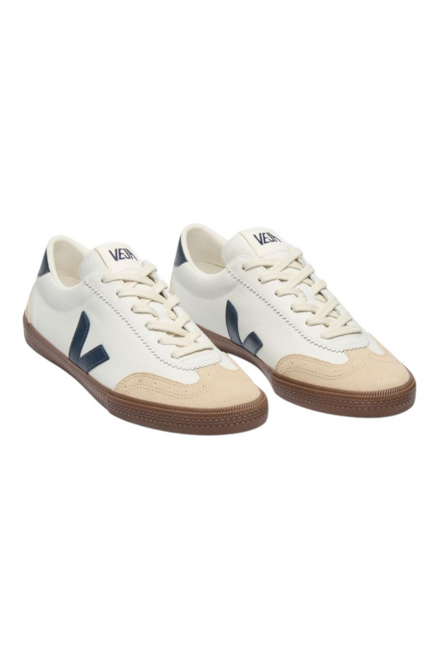 sneakers donna volley bianco e blu