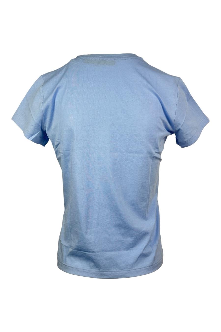 t-shirt donna mezza manica azzurro