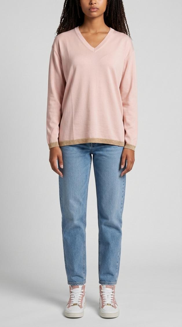 maglia donna over rosa