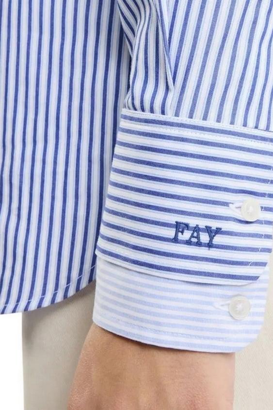 Camicia donna a Righe bianco e blu