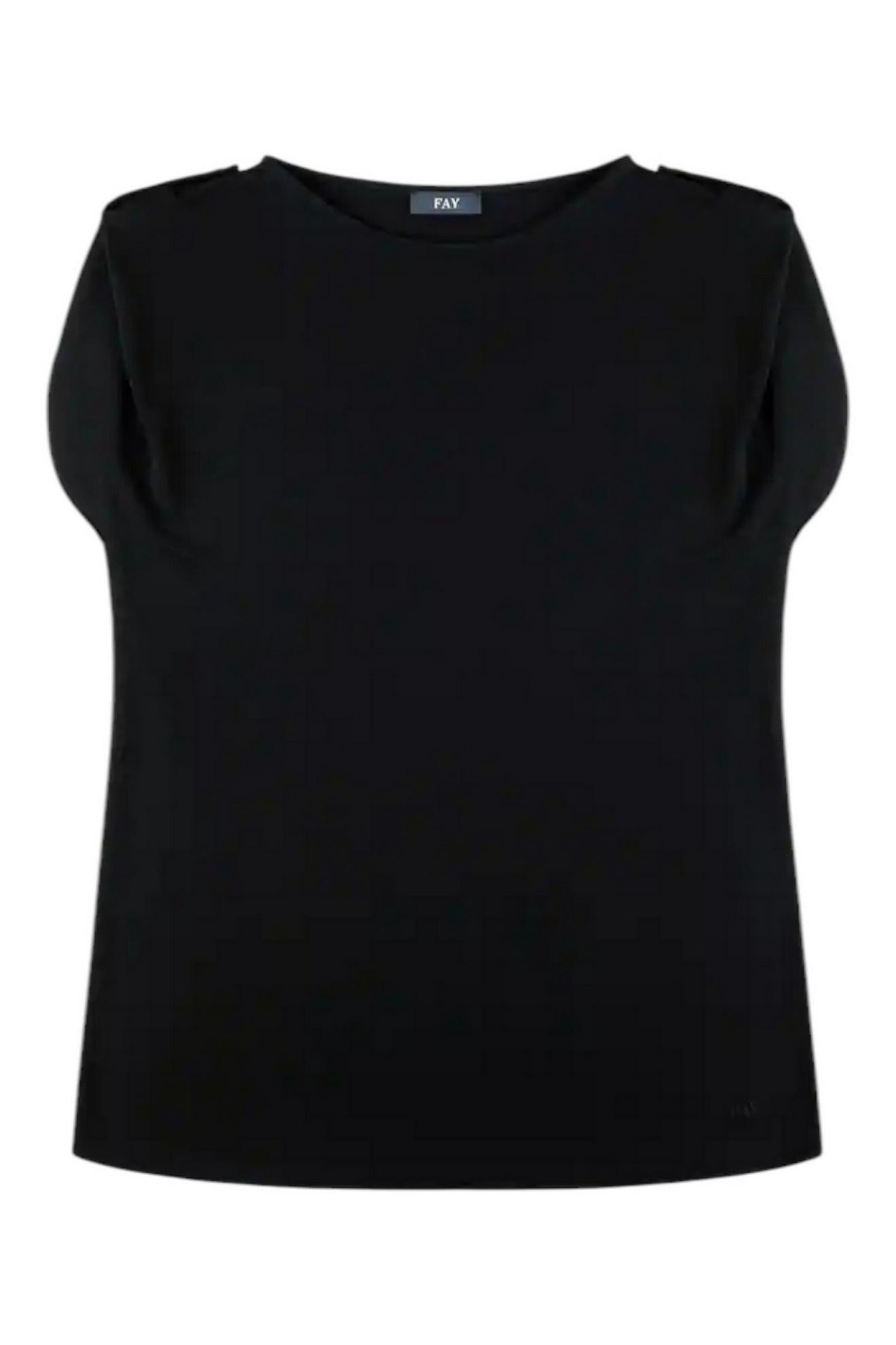 Blusa donna in Jersey nero