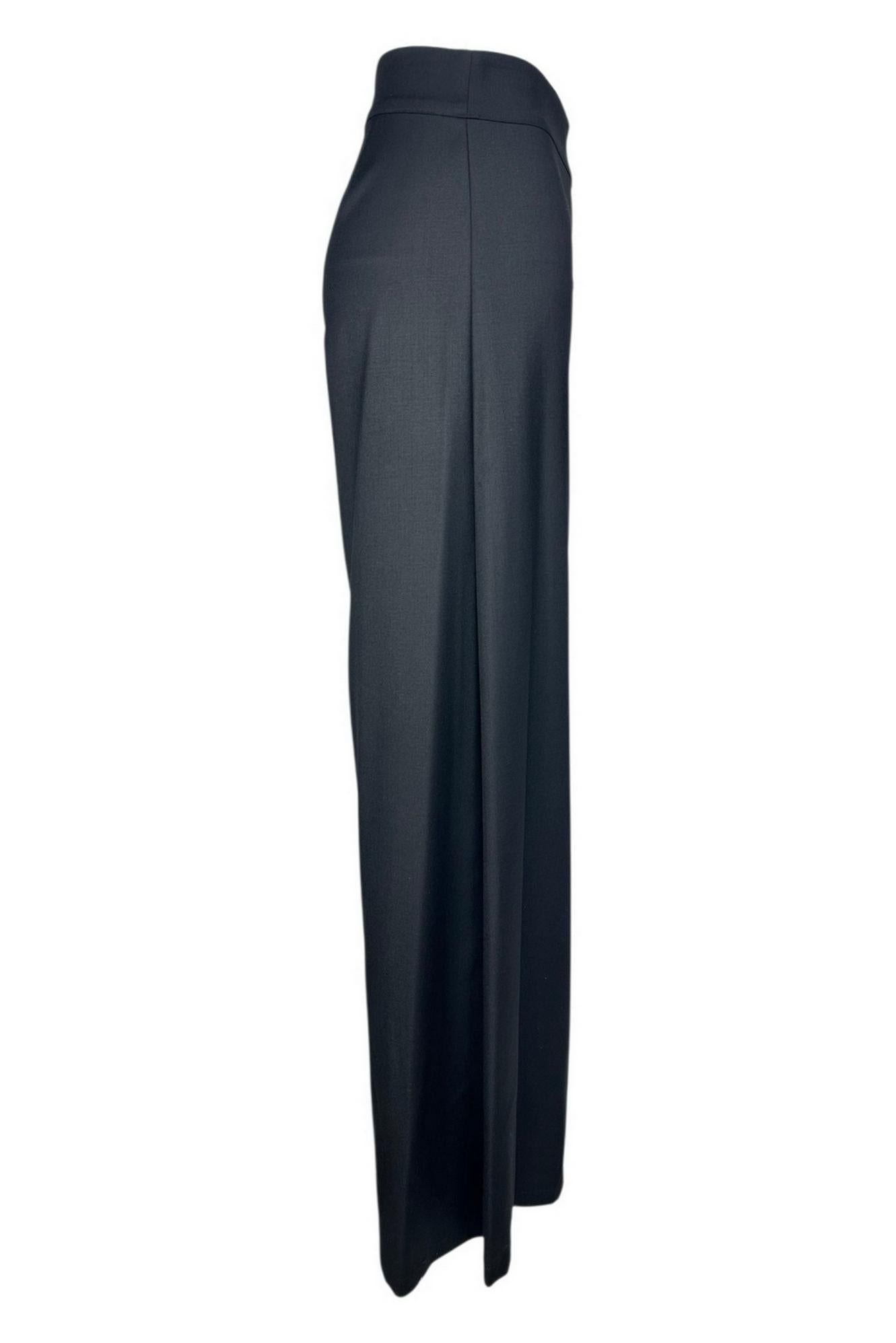 pantalone donna largo in flanella tecnica nero