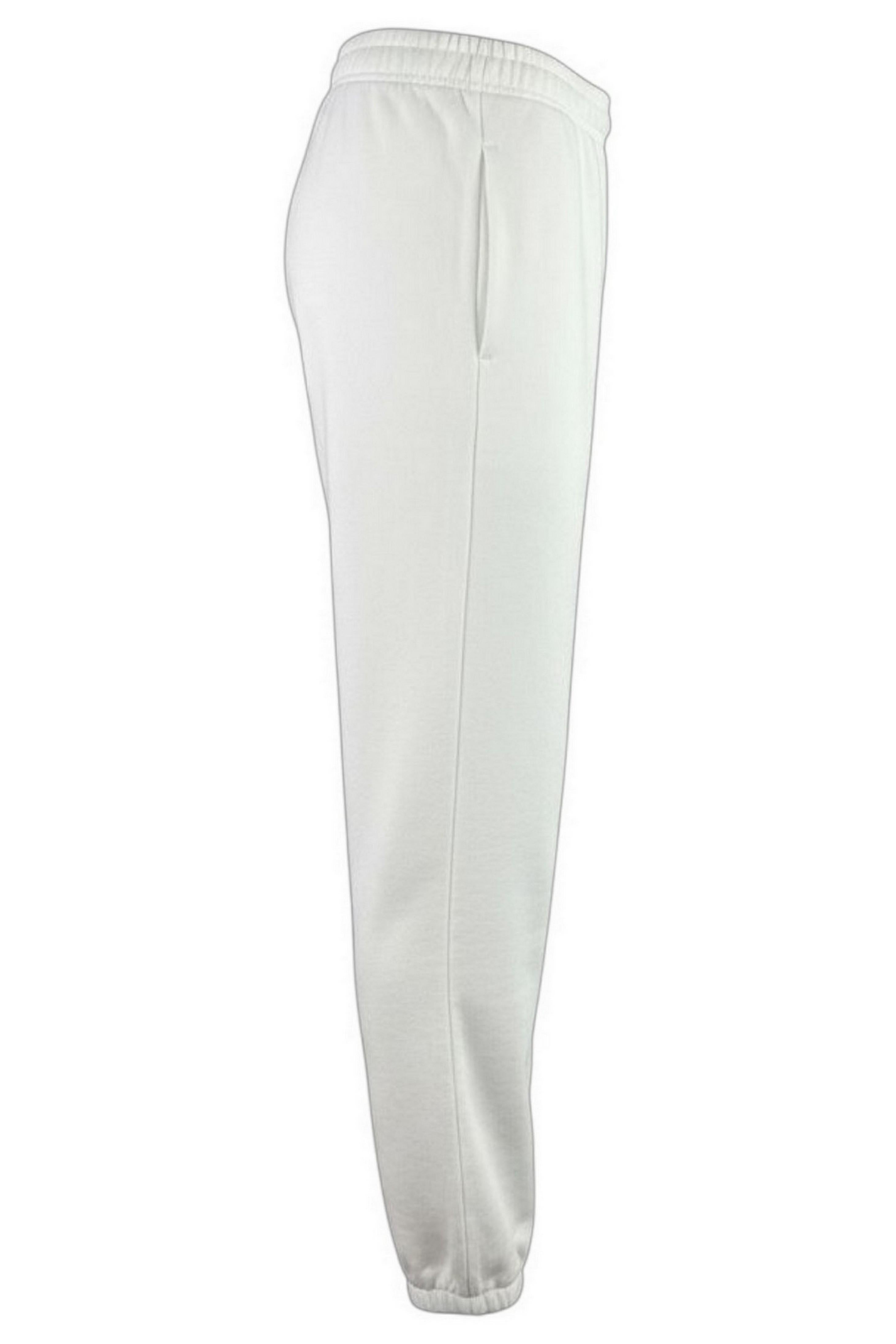 pantalone donna in felpa bianco