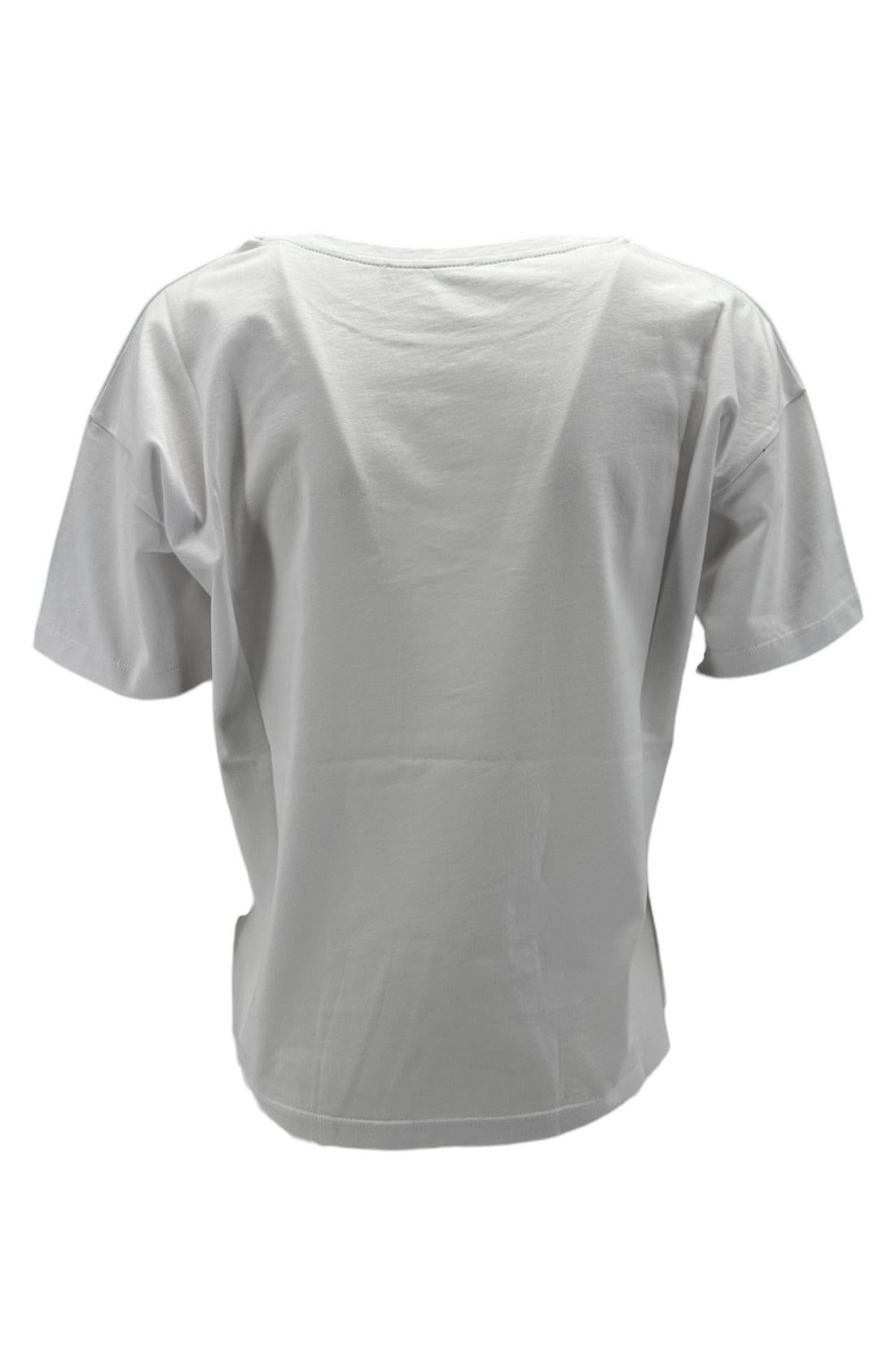 t-shirt donna bianco con taschino