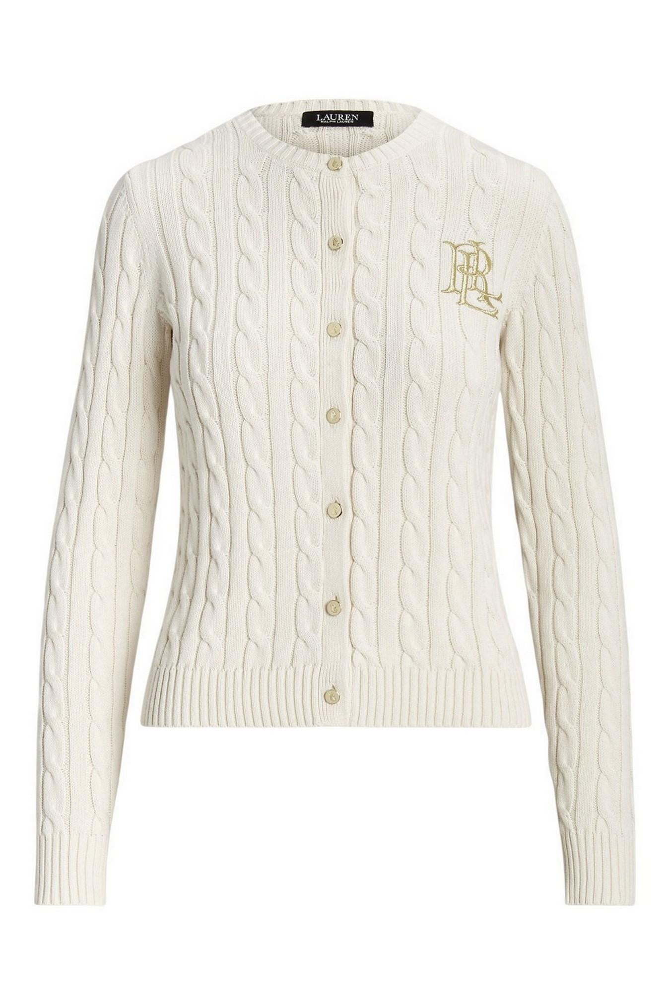 cardigan donna a trecce avorio