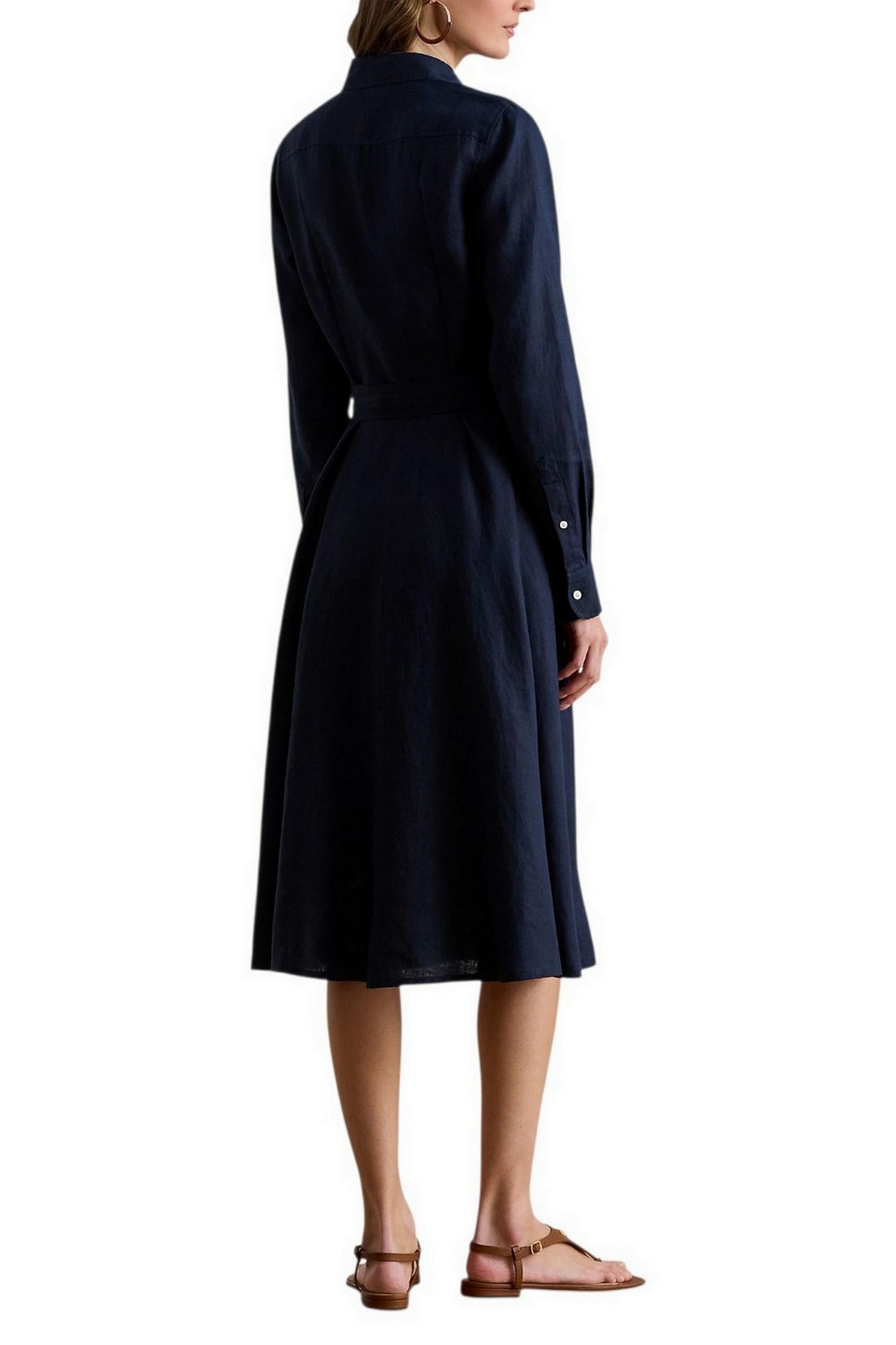 chemisier donna in lino blu