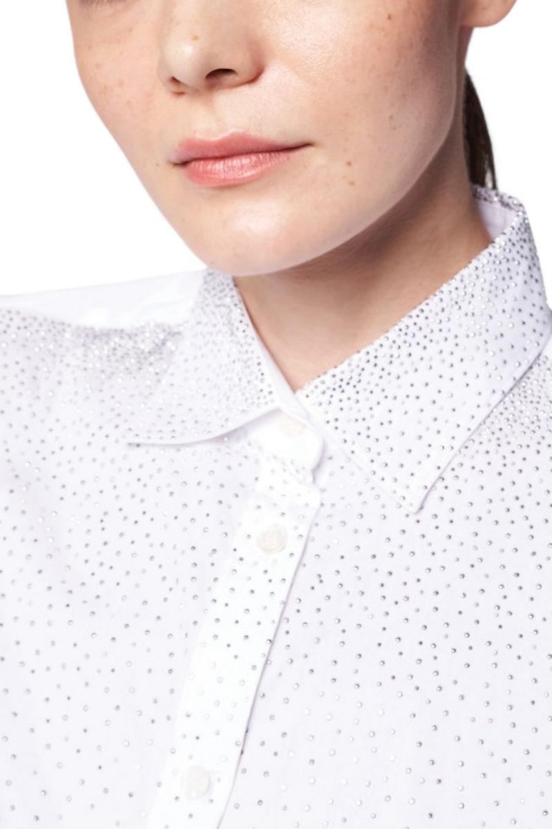 camicia donna con borchie bianco