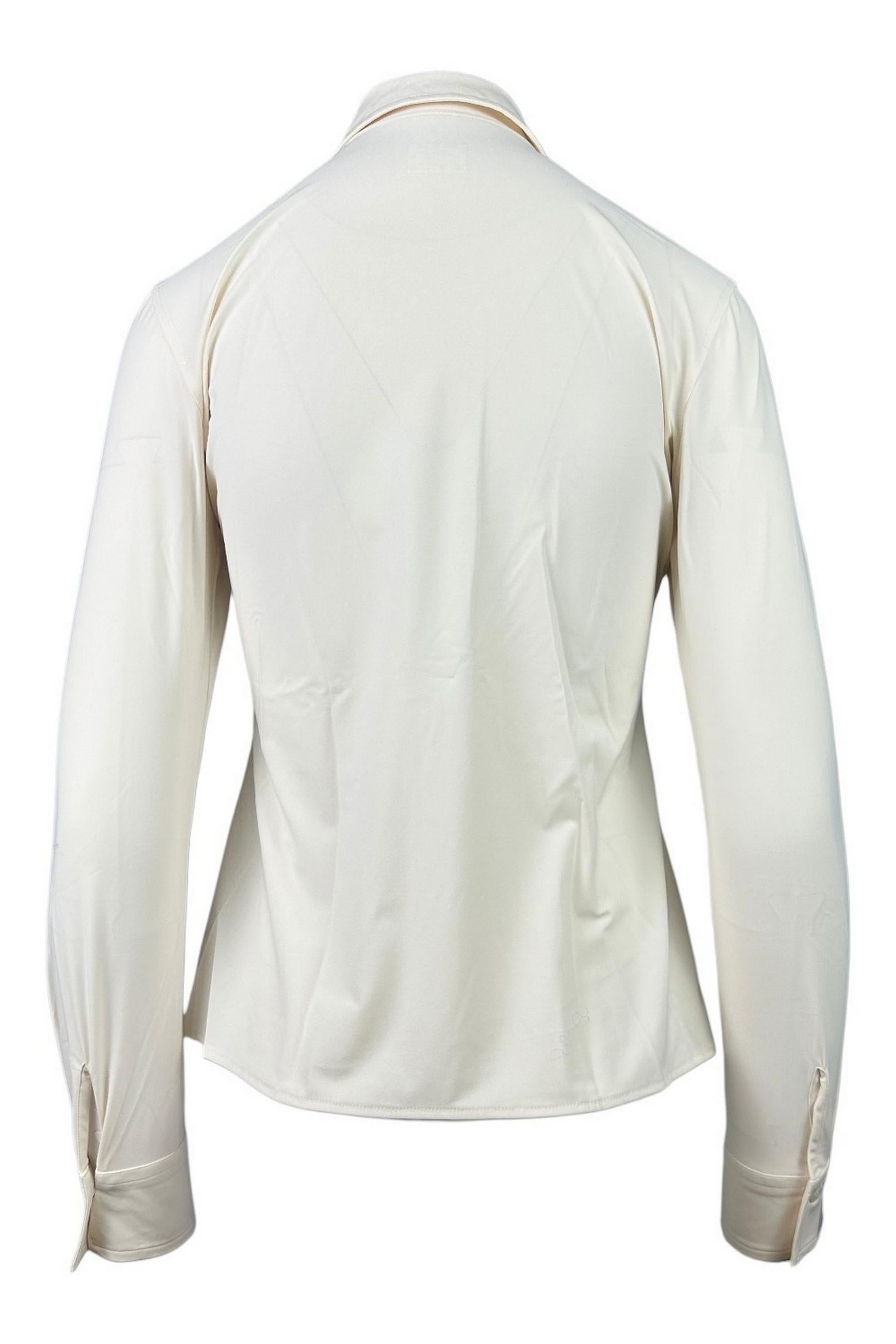 camicia donna modello uomo in skinlike avorio