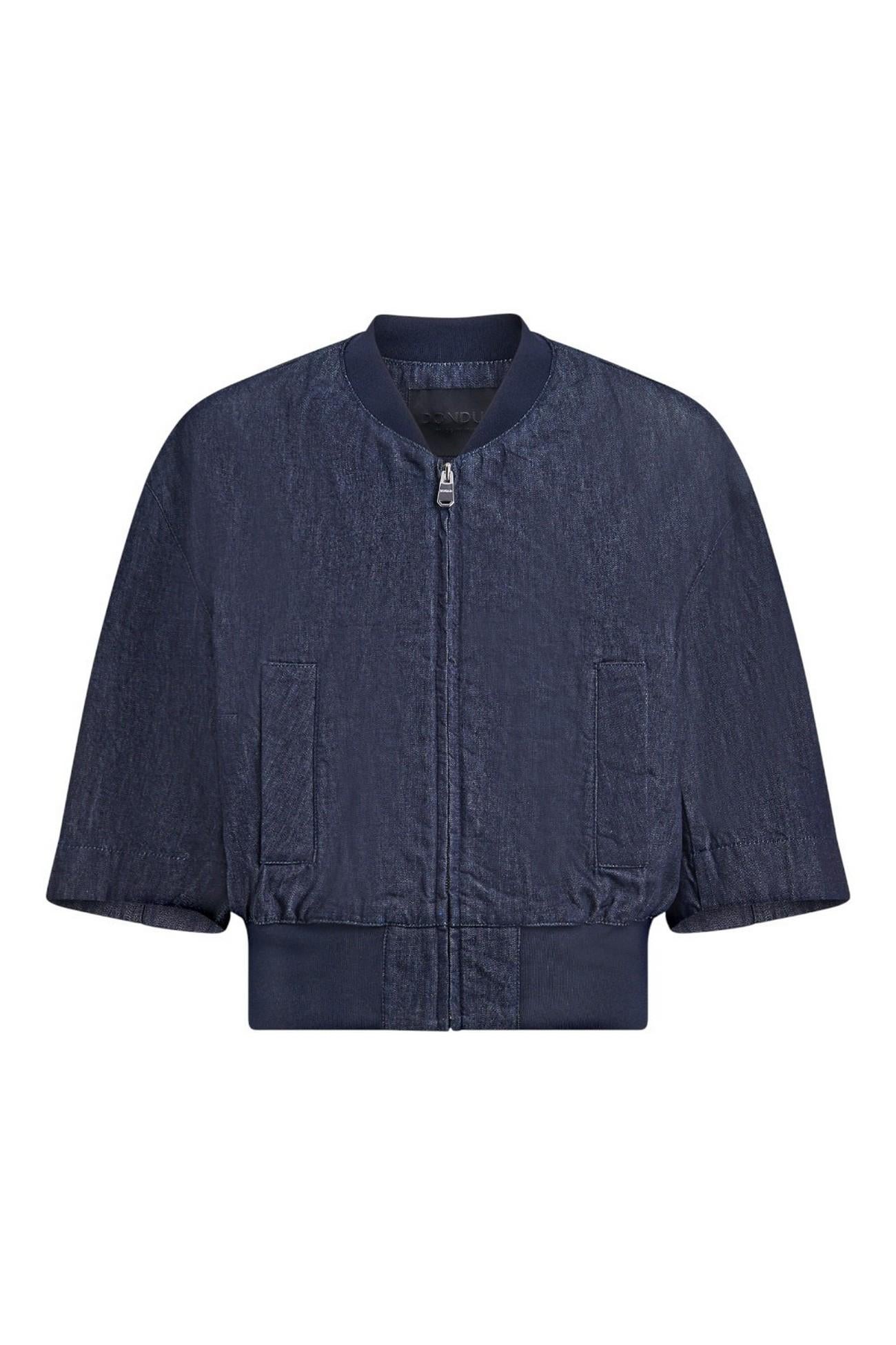 bomber donna in denim scuro