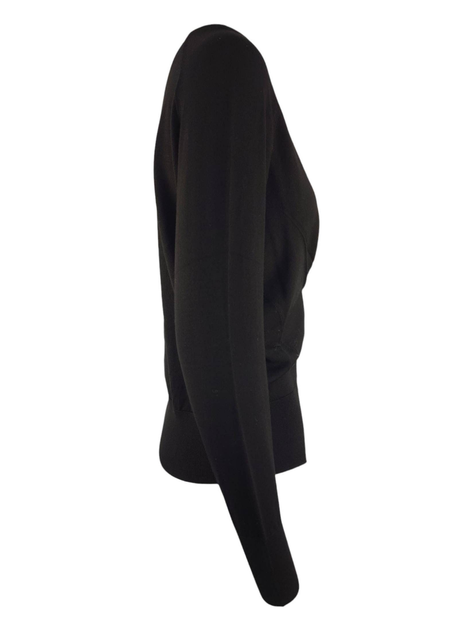 maglia donna nero con drappeggio