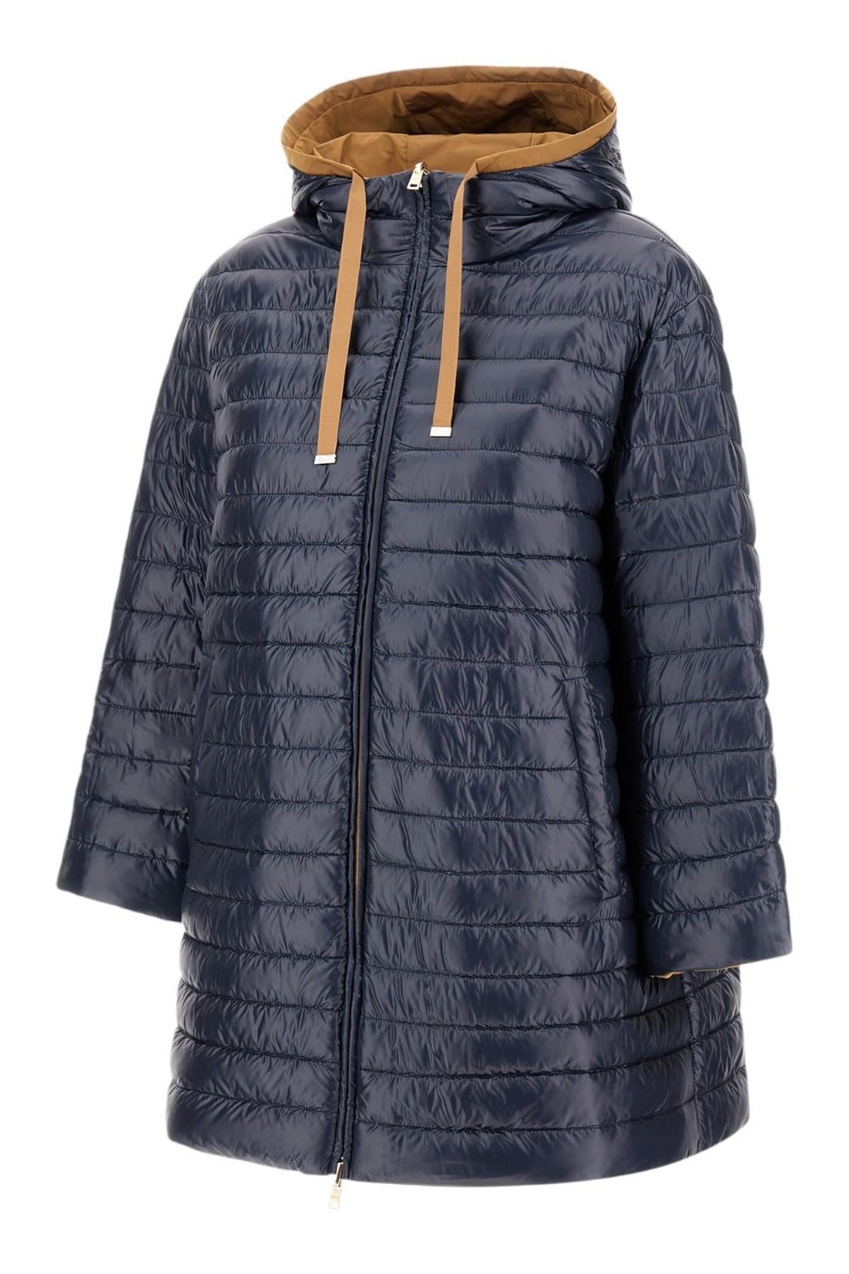 parka donna reversibile beige e blu