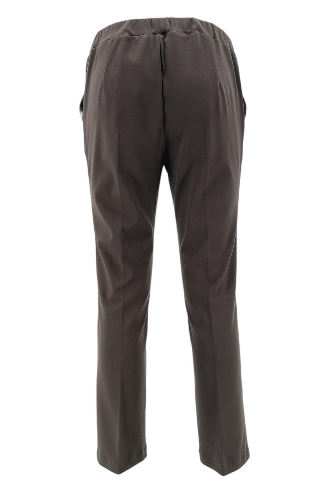 Pantalone donna in punto milano marrone