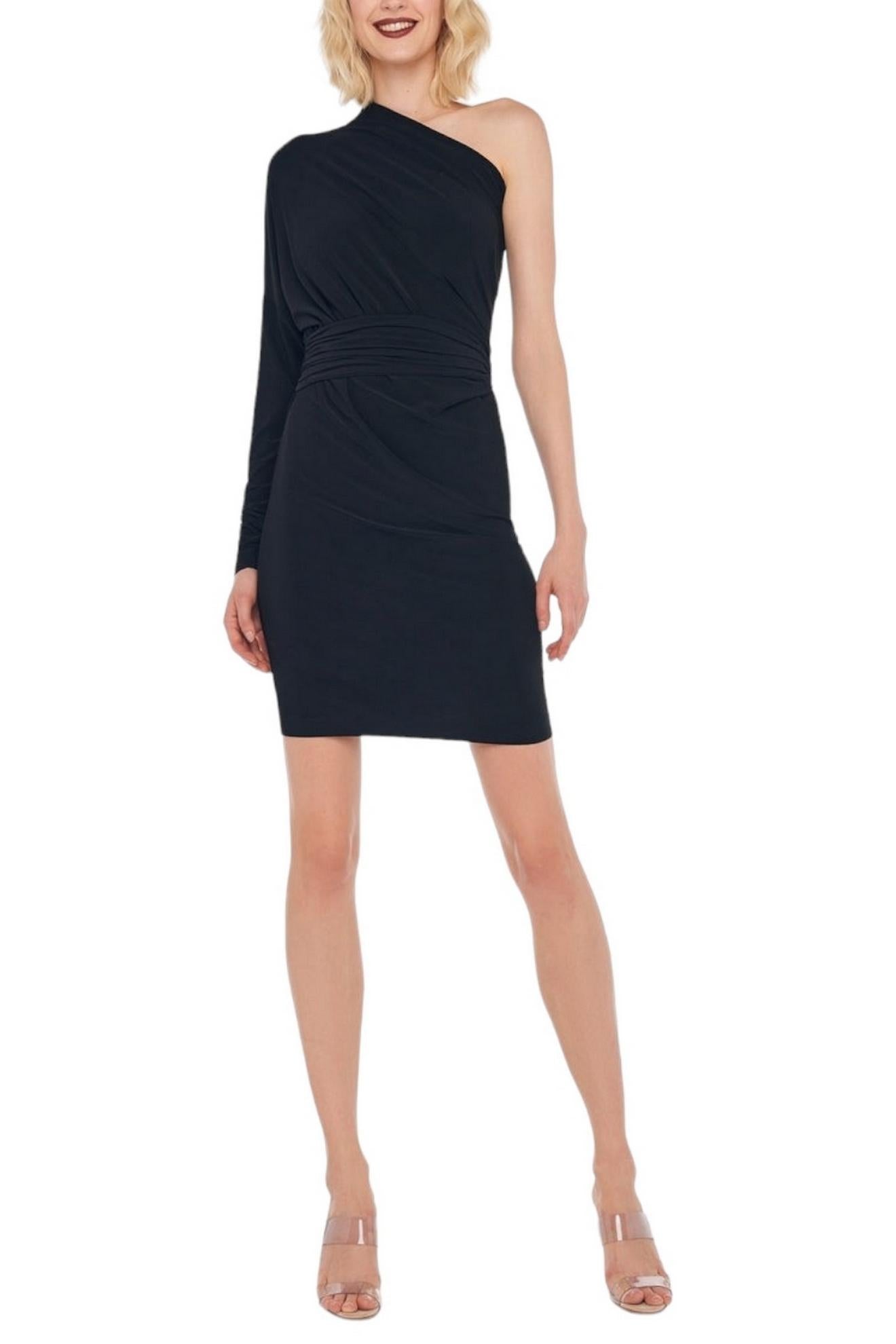 Abito donna in jersey all in one nero