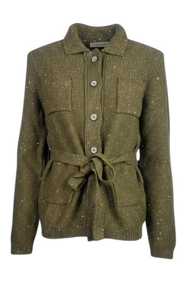 giacca donna paillettes militare