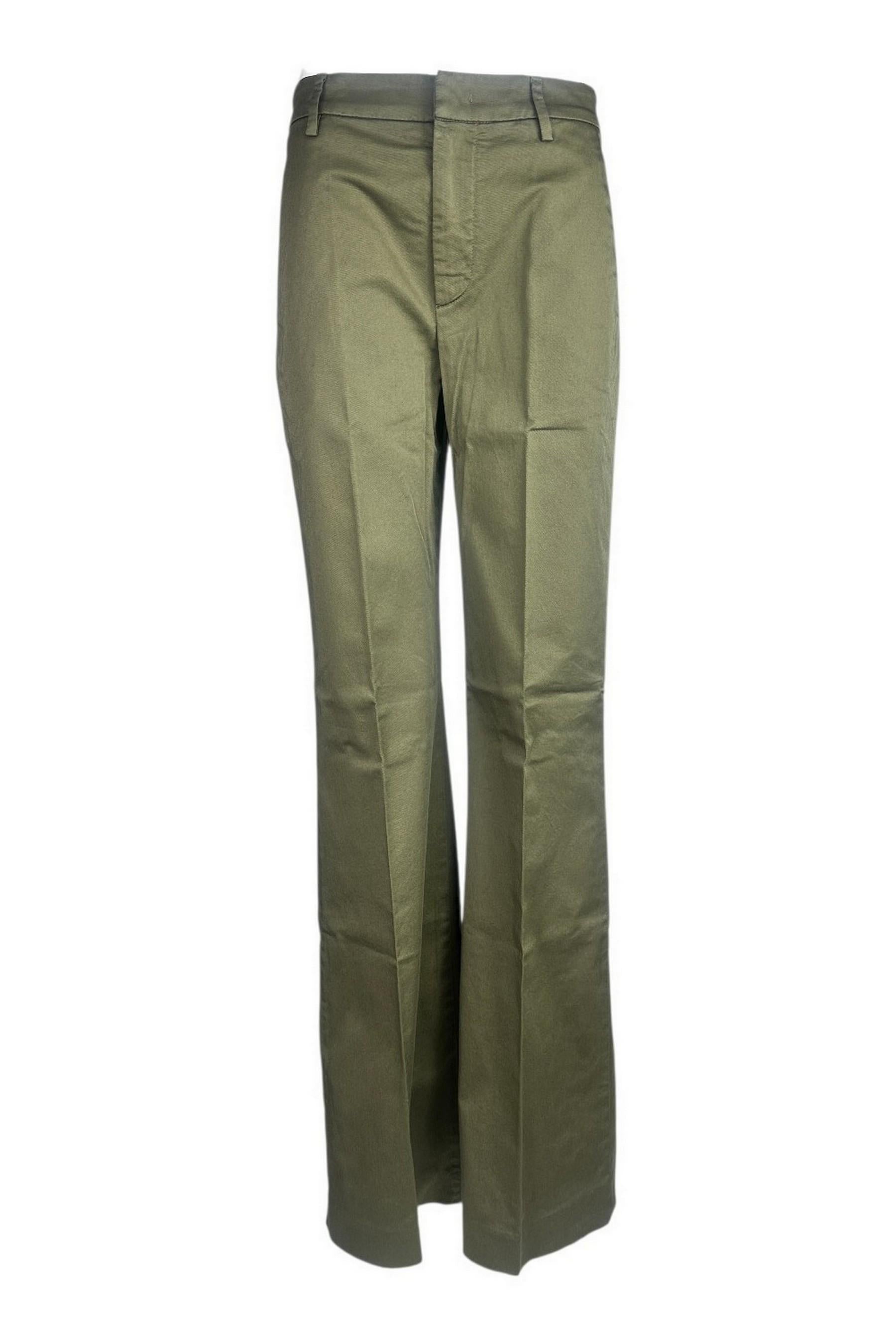 pantalone janice in gabardina militare