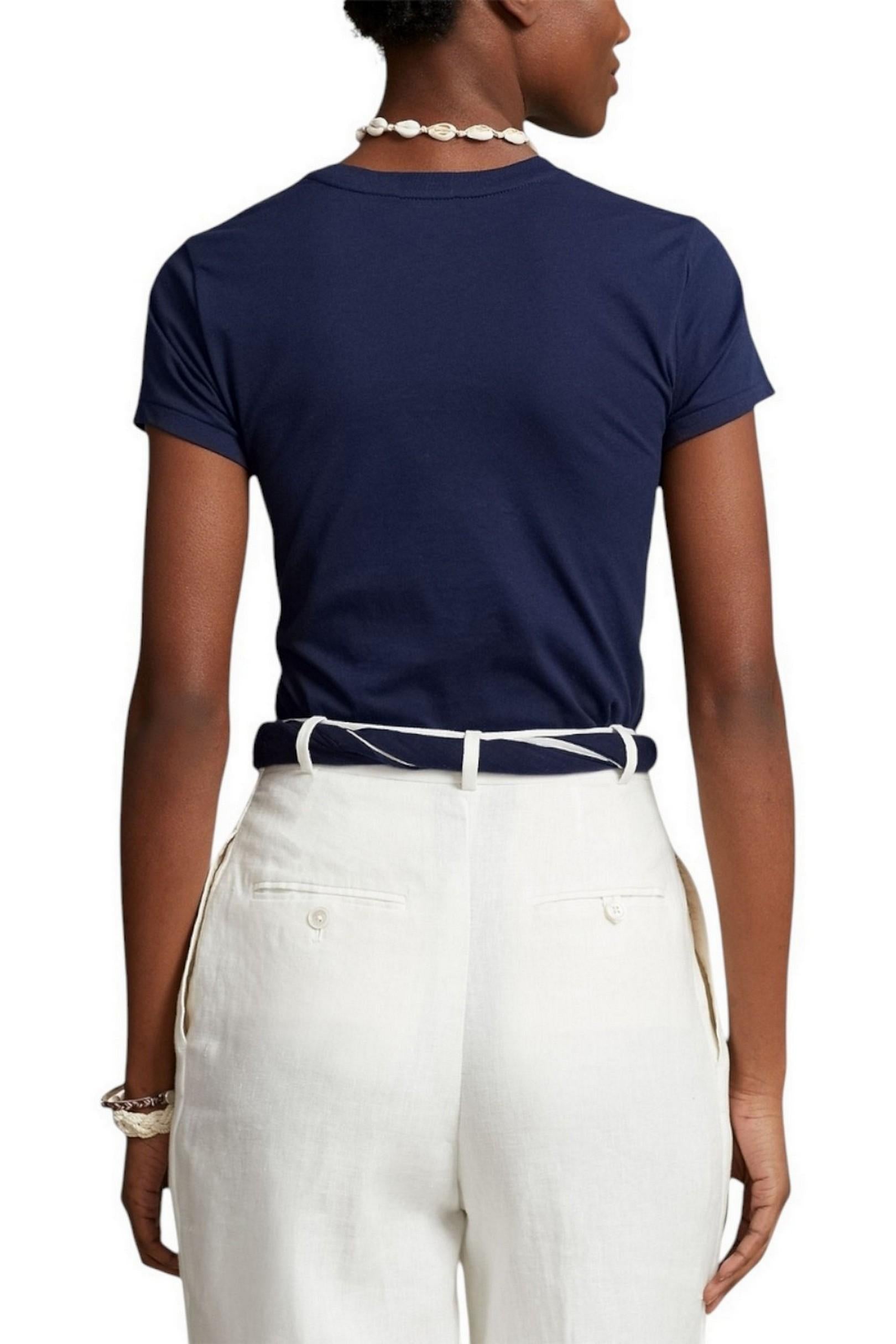 t-shirt donna mezza manica blu