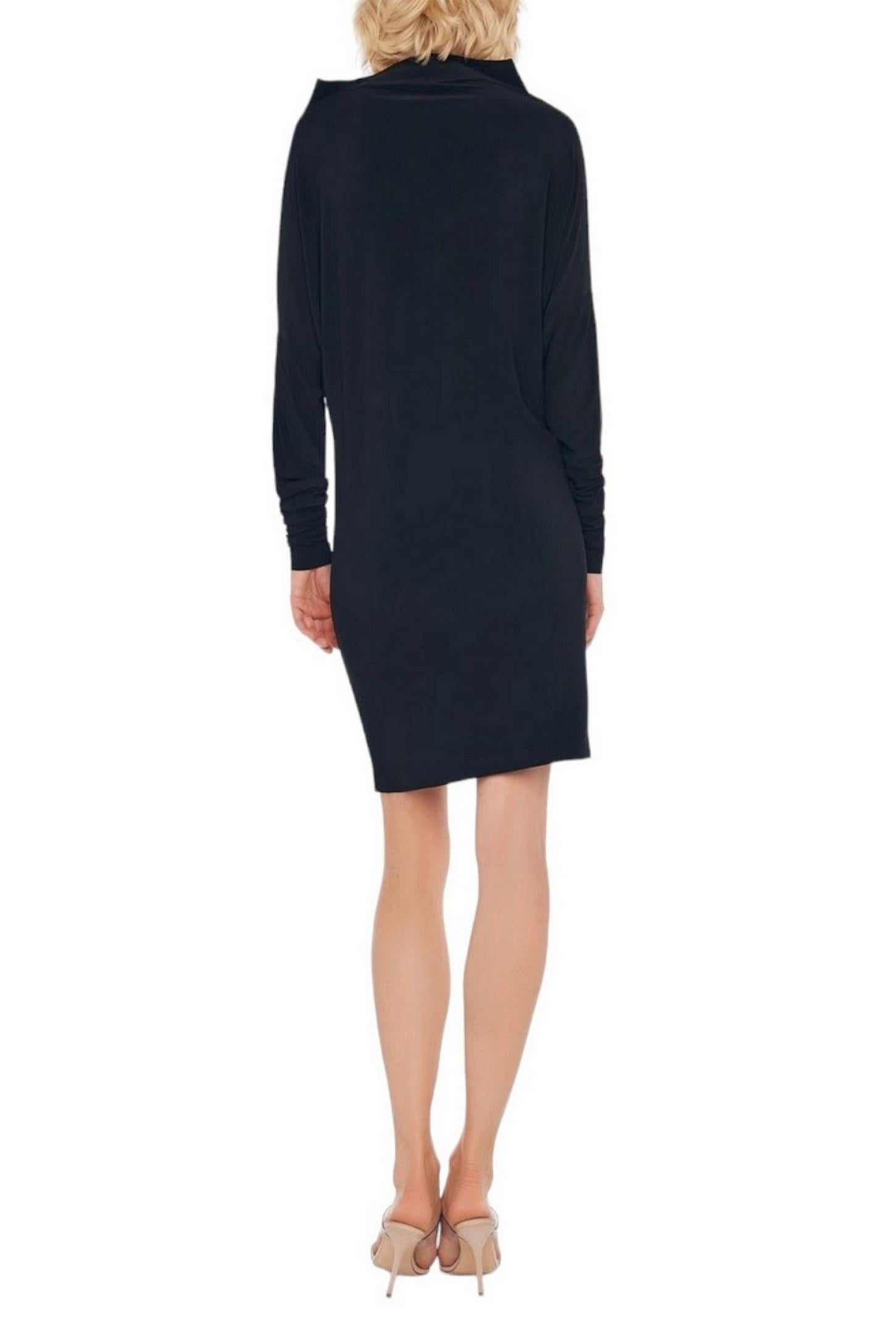 Abito donna in jersey all in one nero