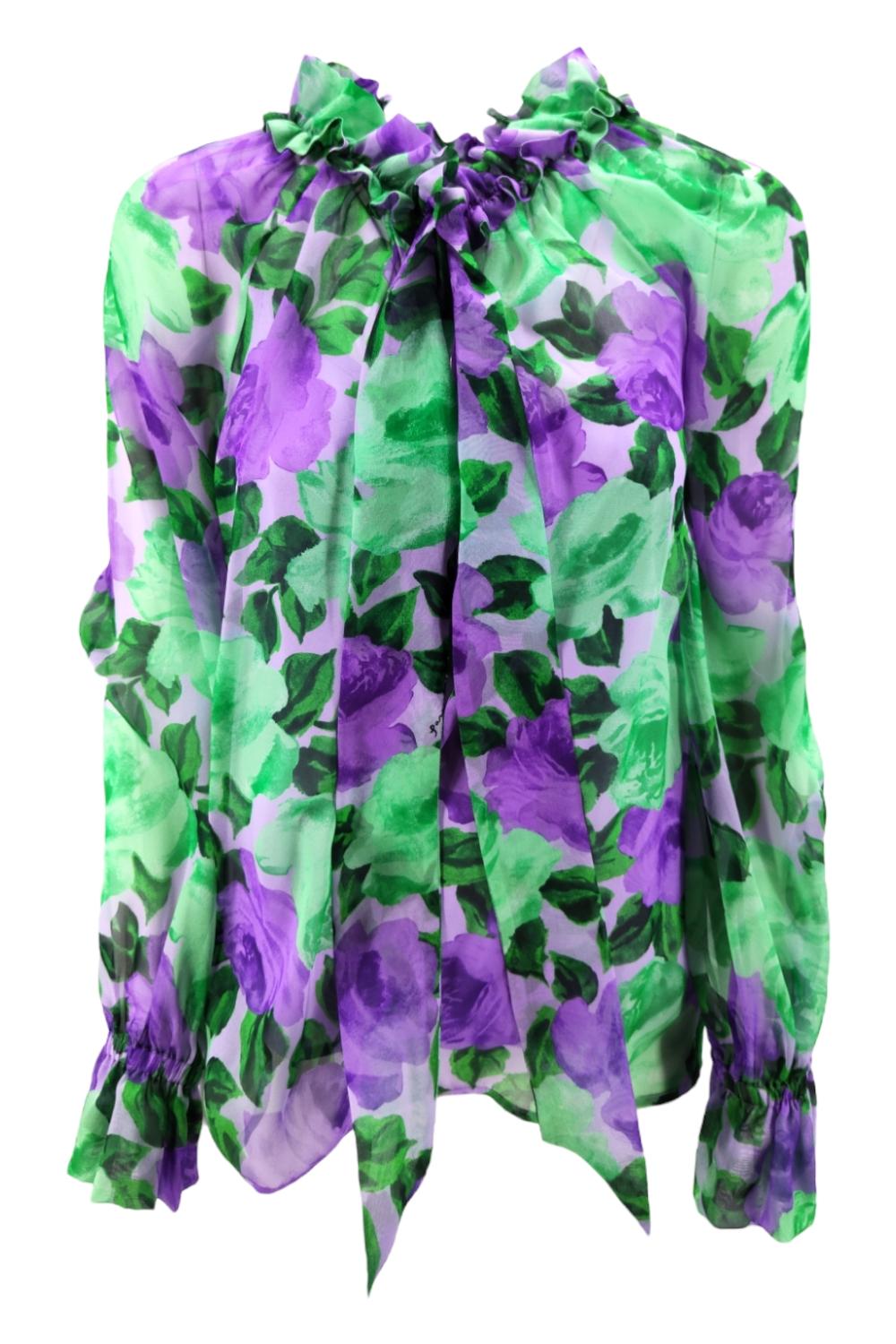 Camicia Verde/viola