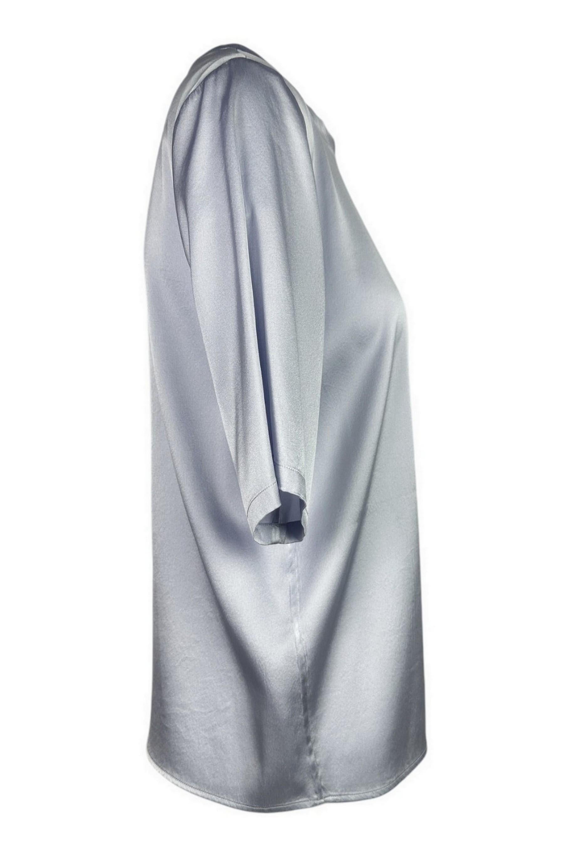 t-shirt donna in raso azzurra