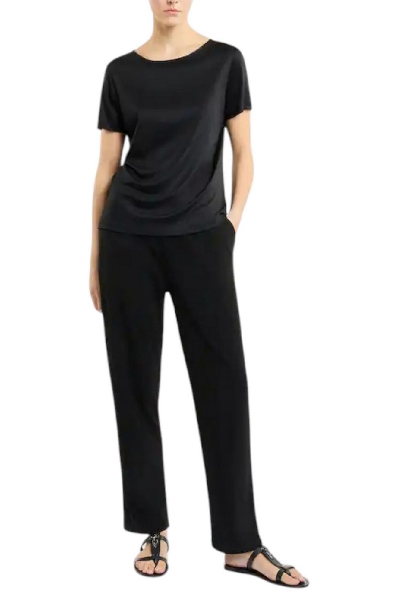 T-shirt in Jersey nero