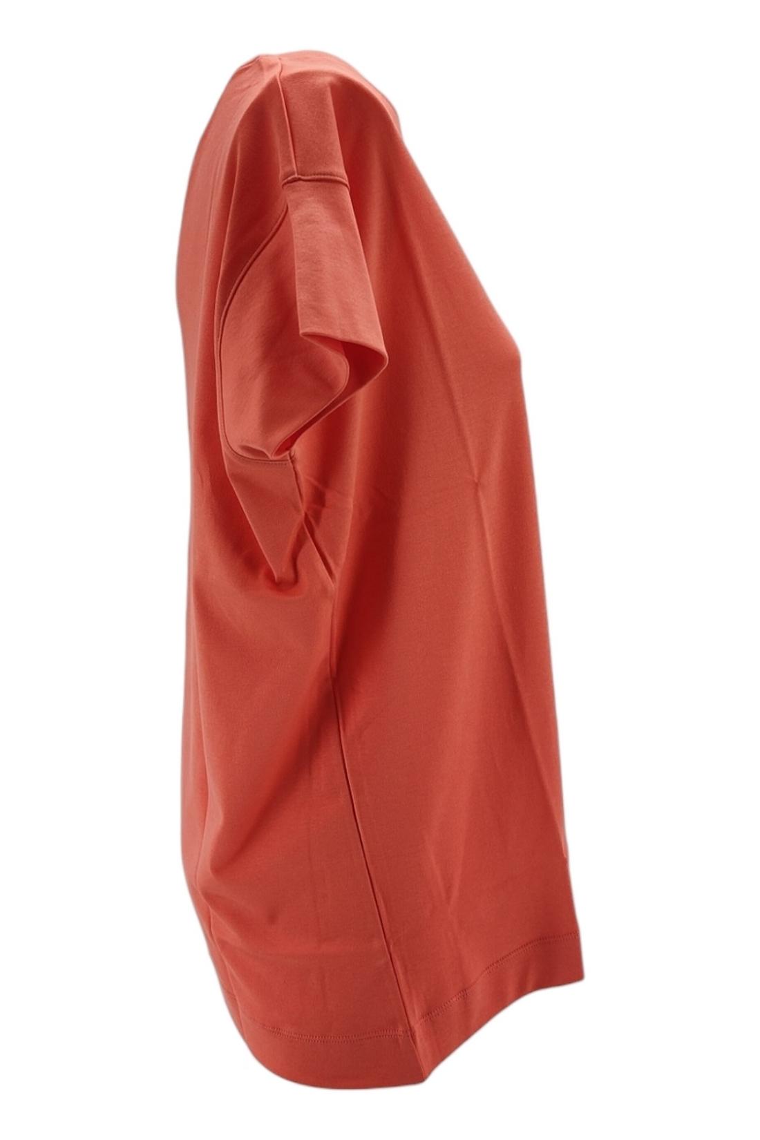 t-shirt donna corallo modello over in cotone supima