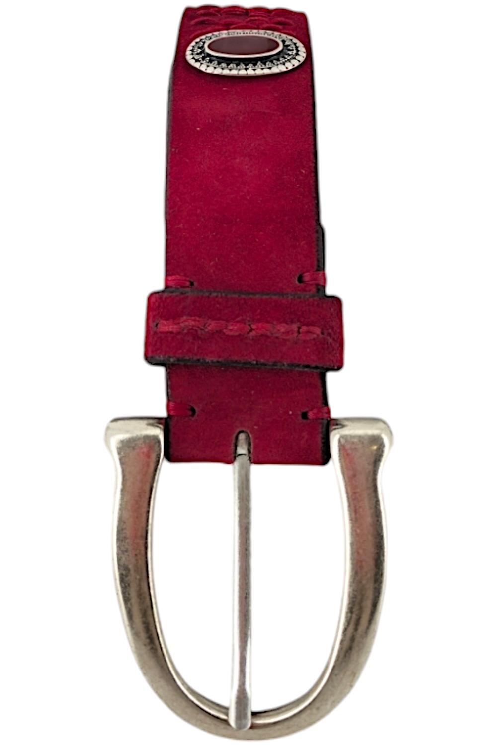 cintura donna in camoscio bordeaux