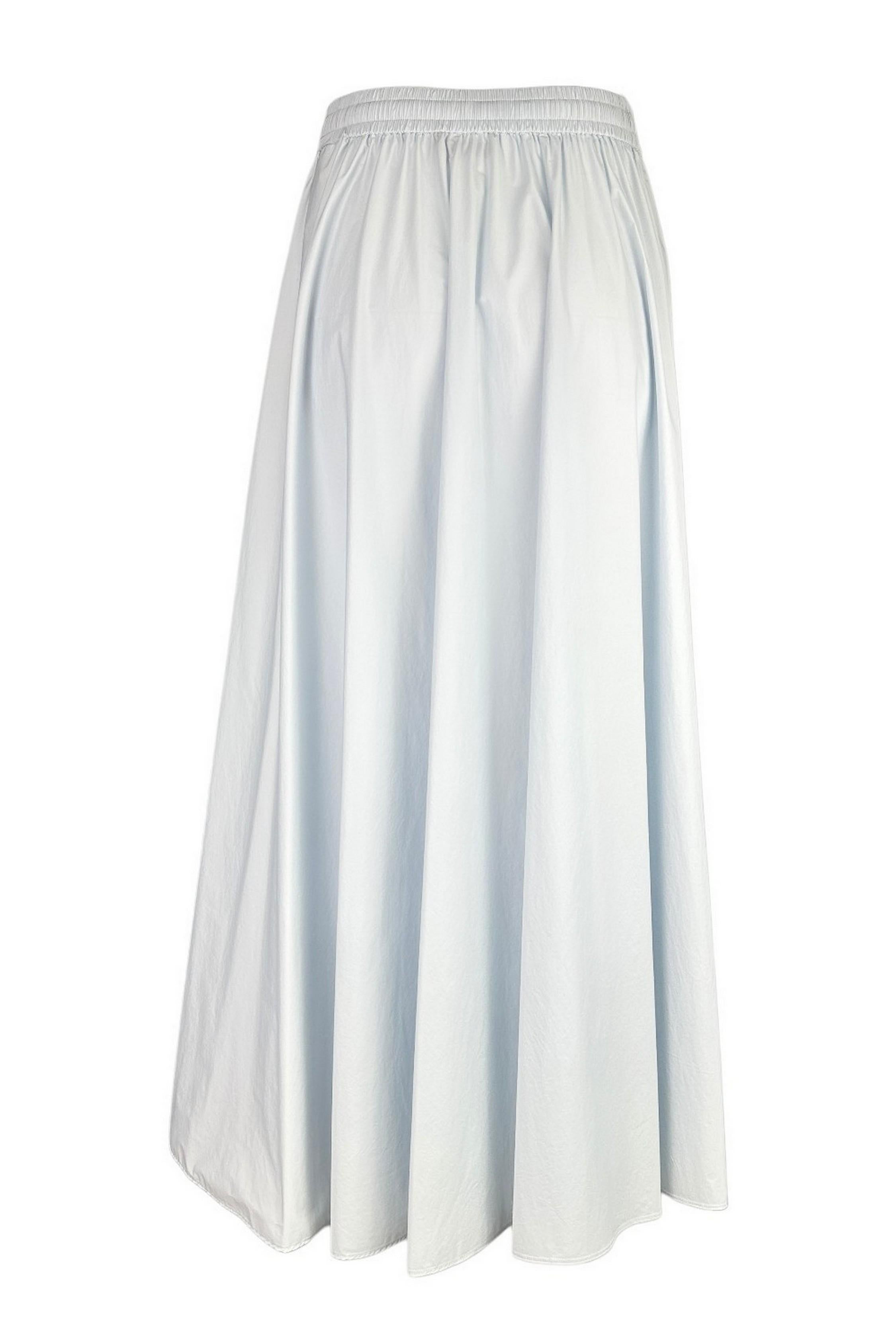 gonna donna in tela vela azzurro