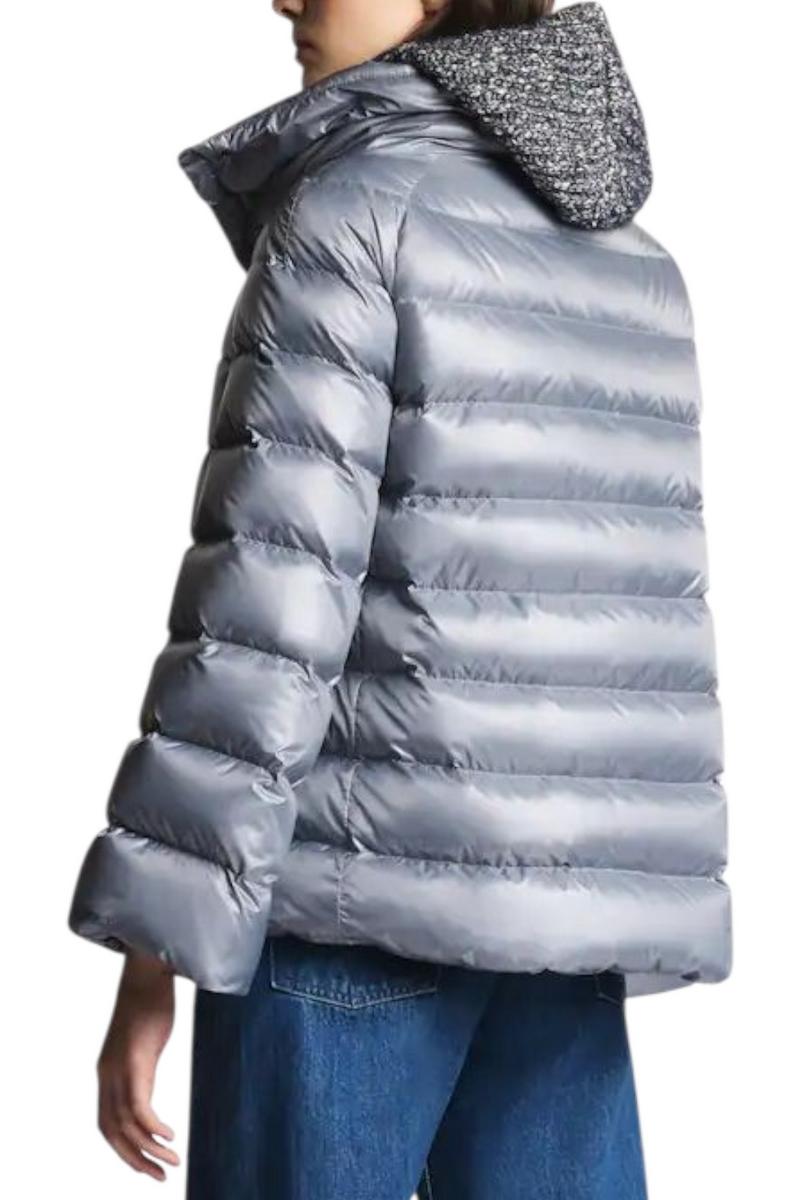 Piumino donna azzurro con gancio