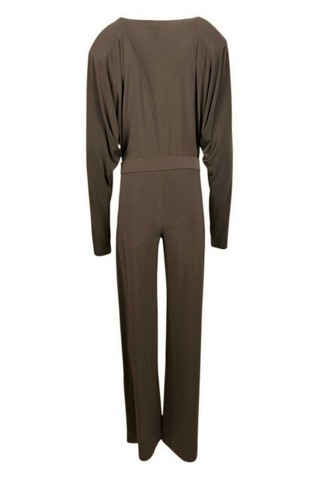 tuta donna in jersey marrone