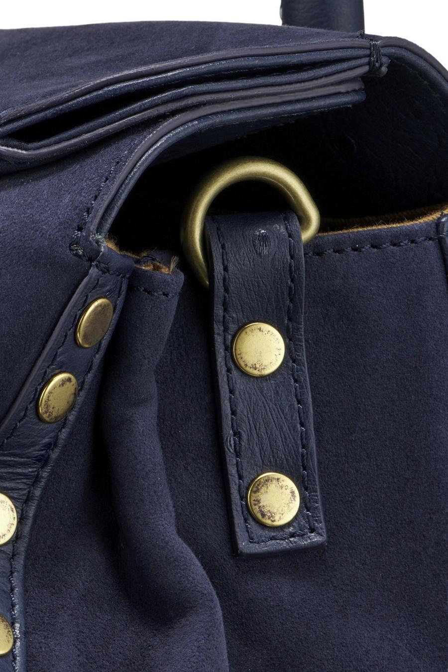 borsa donna dotta small in pelle Zashmere & Cactus blu