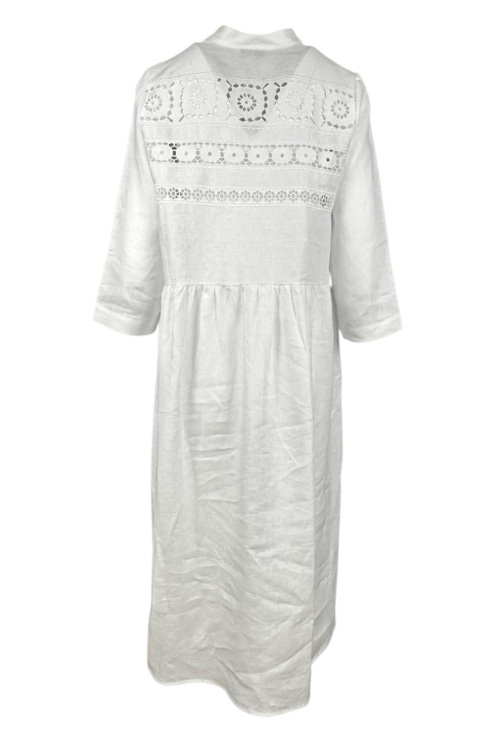 Abito donna con ricamo bianco