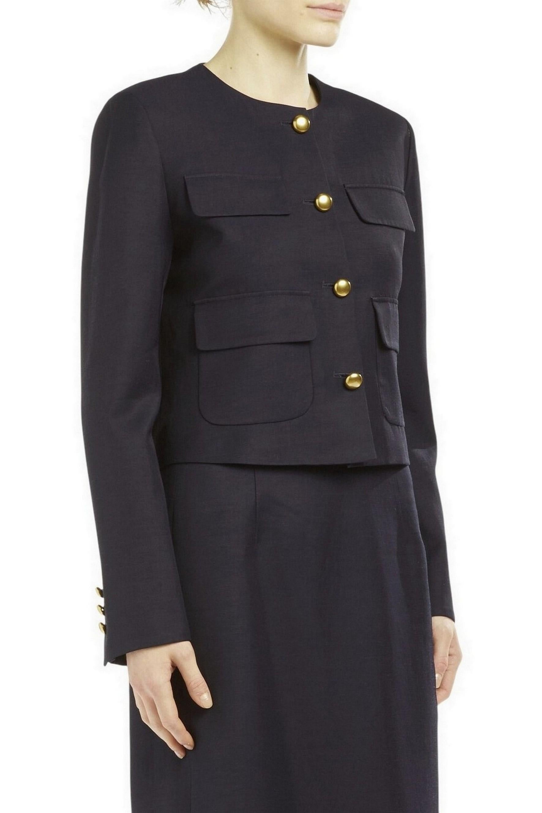 chanel donna in lino e viscosa blu