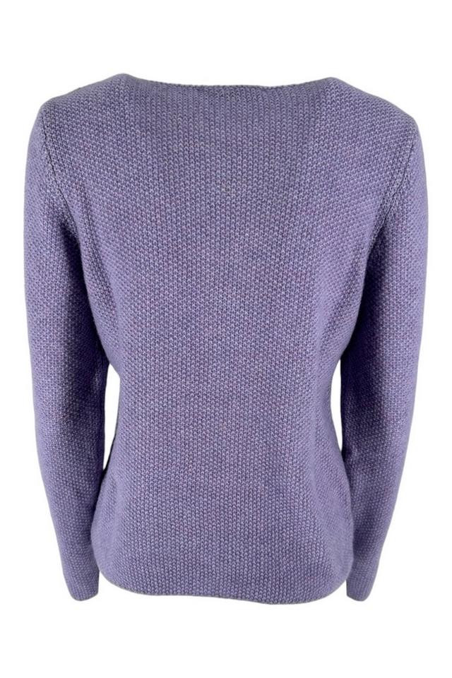 Maglia donna girocollo melange lilla