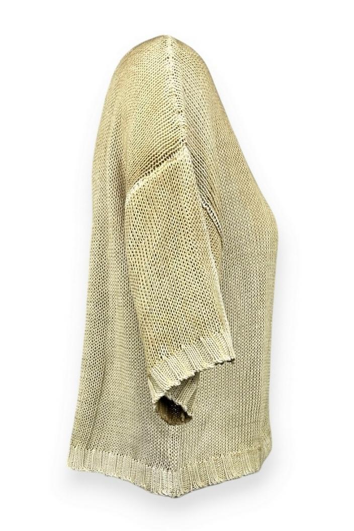 maglia a scatola donna sfumata giallo