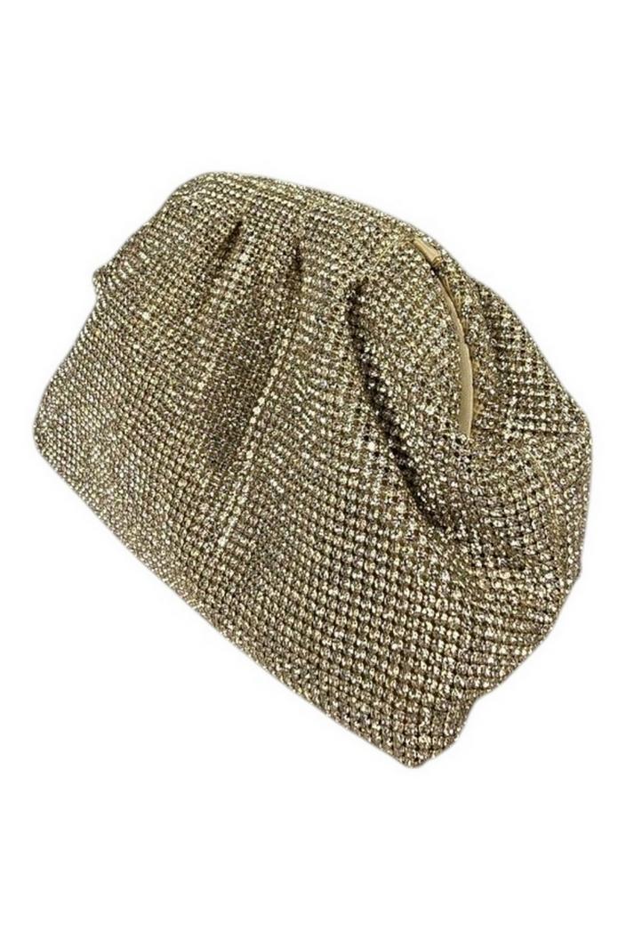 clutch donna strass oro