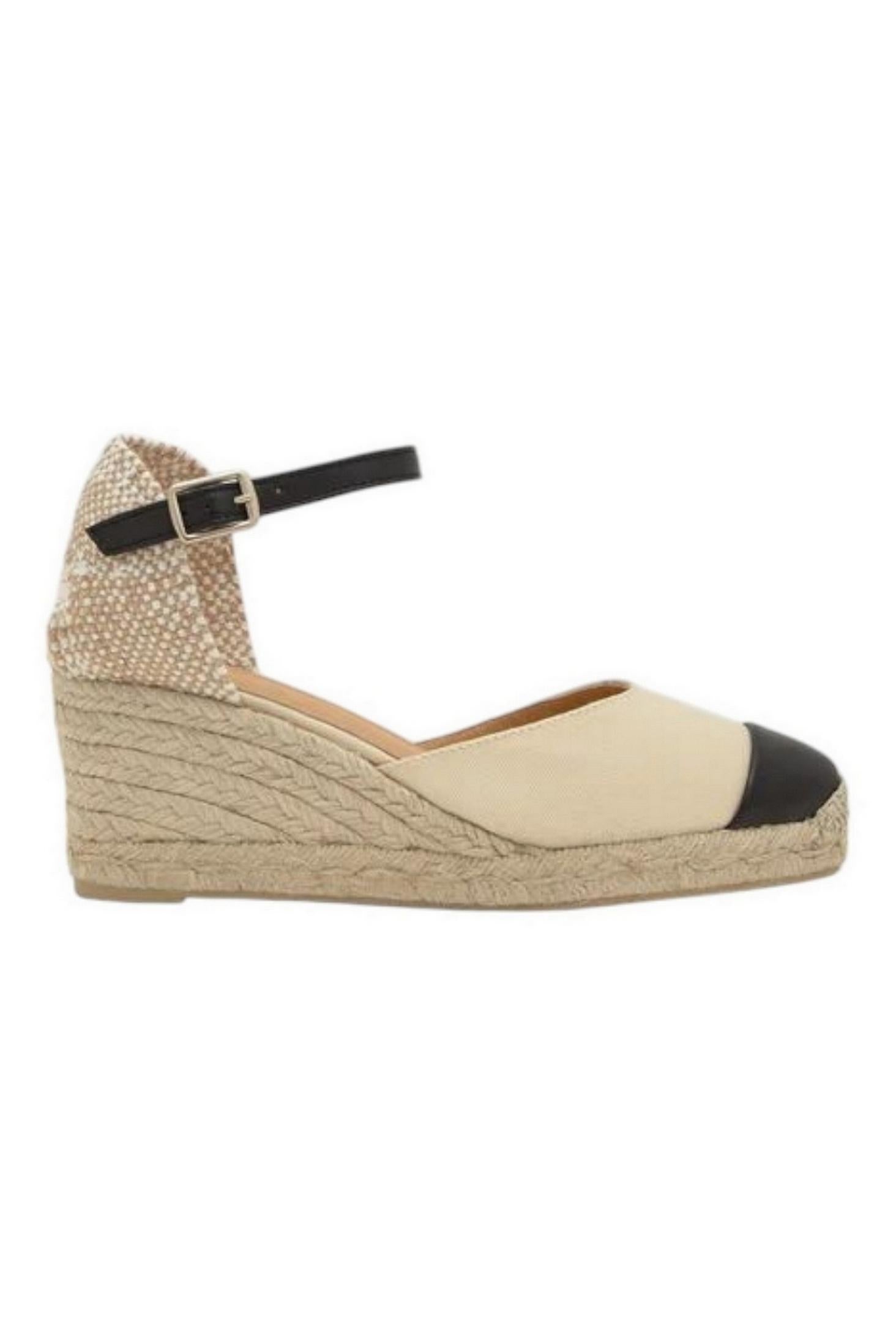Espadrilla donna Coraline avorio e nero