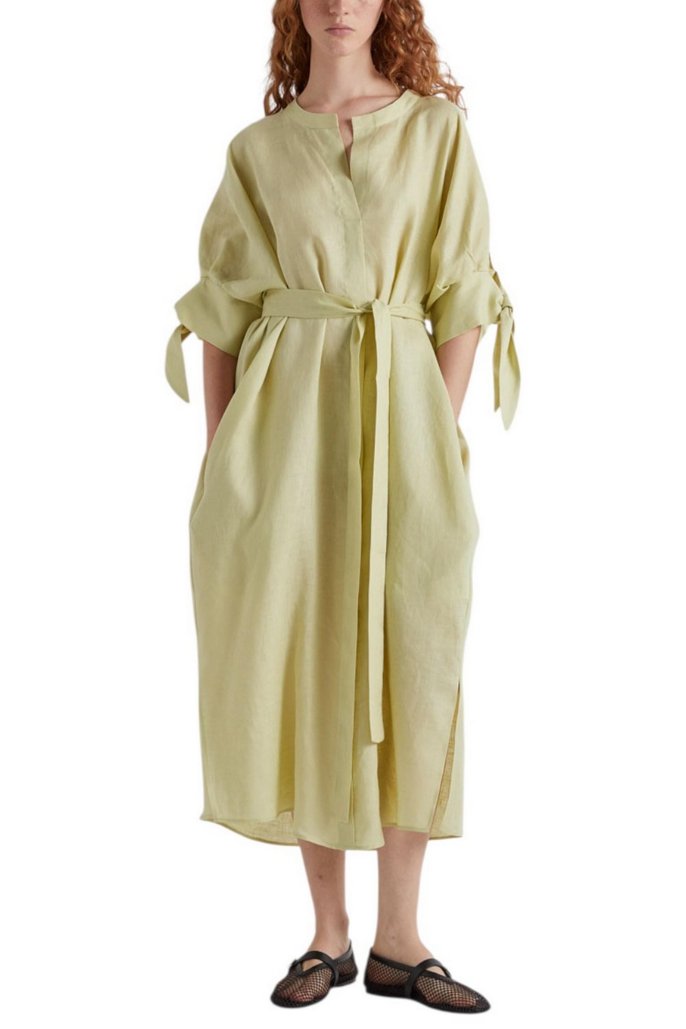 abito donna in lino lime