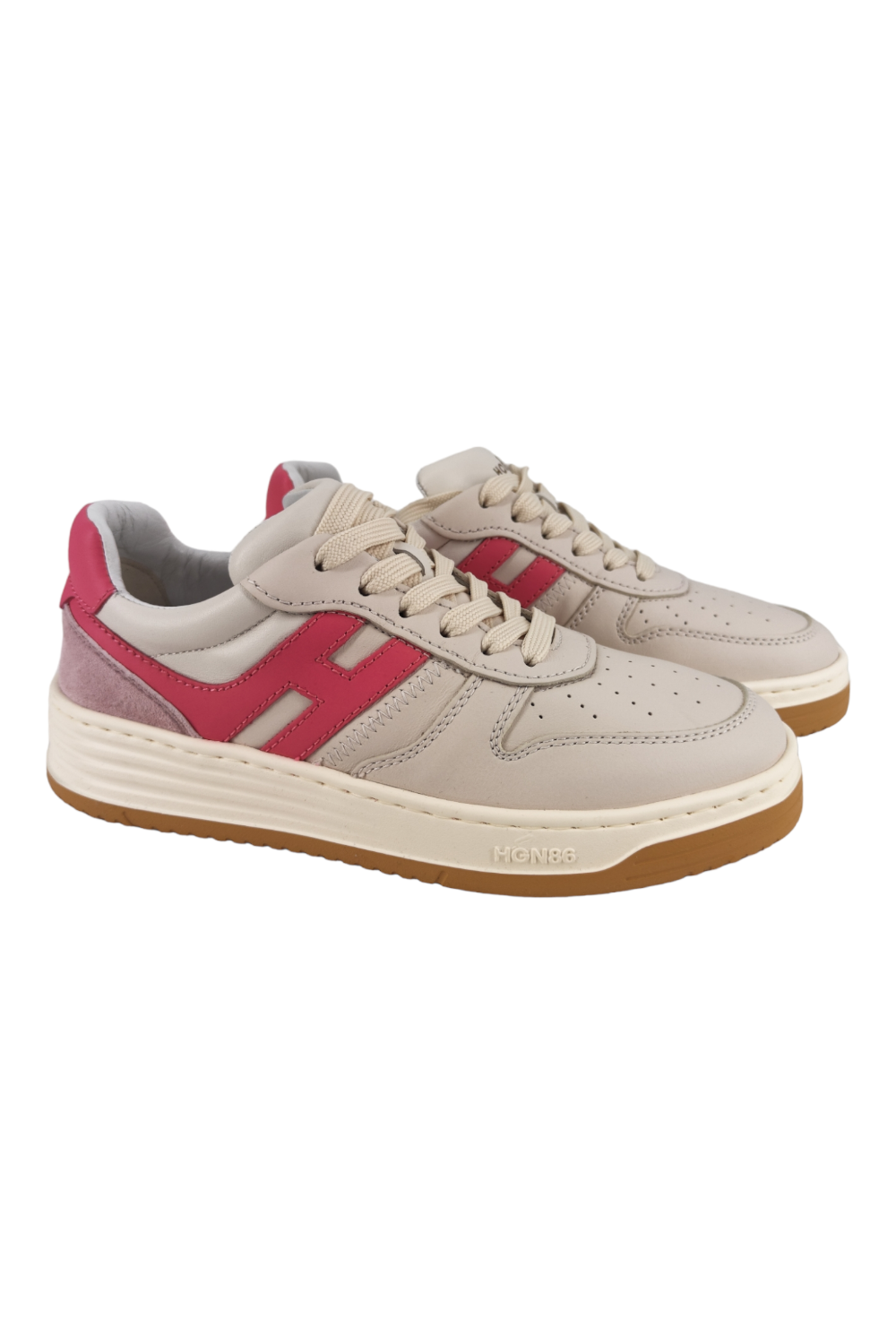 Sneakers Avorio/fucsia