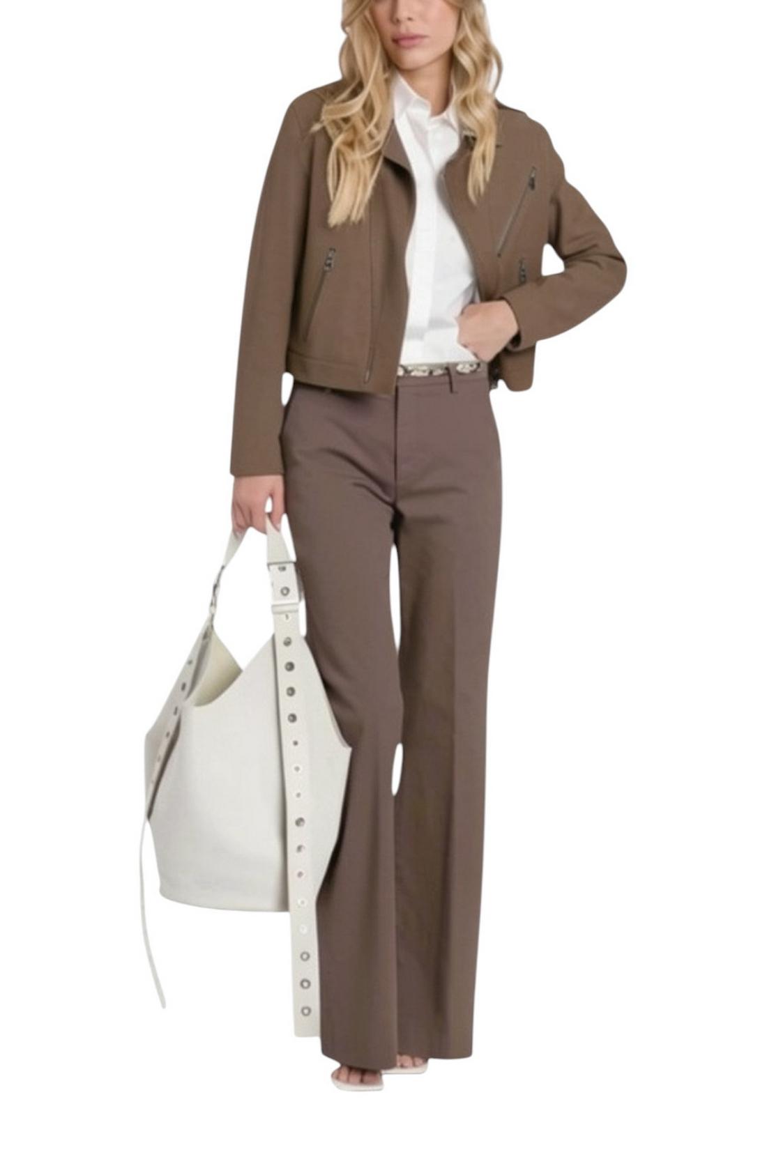 pantalone janice in gabardina militare