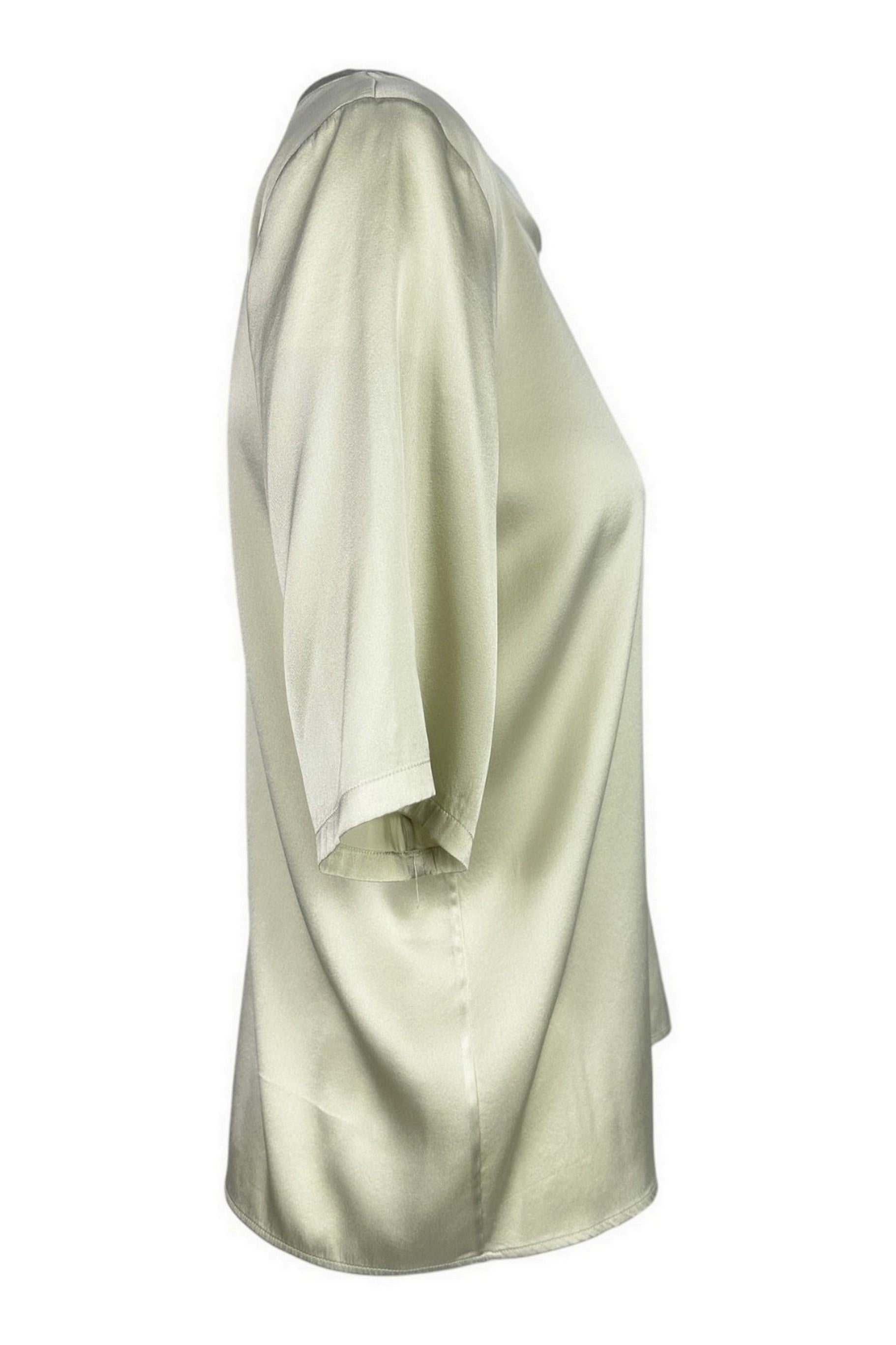 t-shirt donna in raso avorio