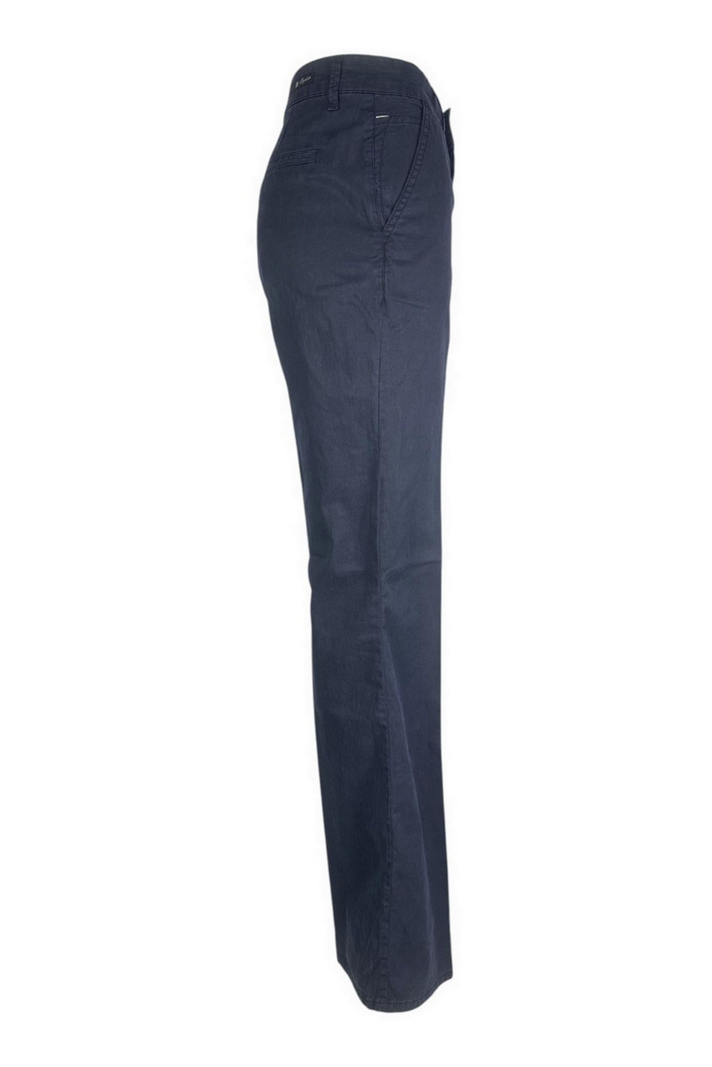 pantalone donna largo blu