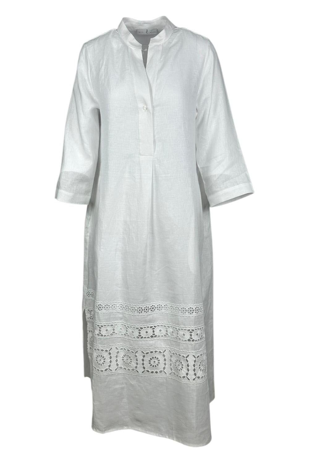Abito donna con ricamo bianco